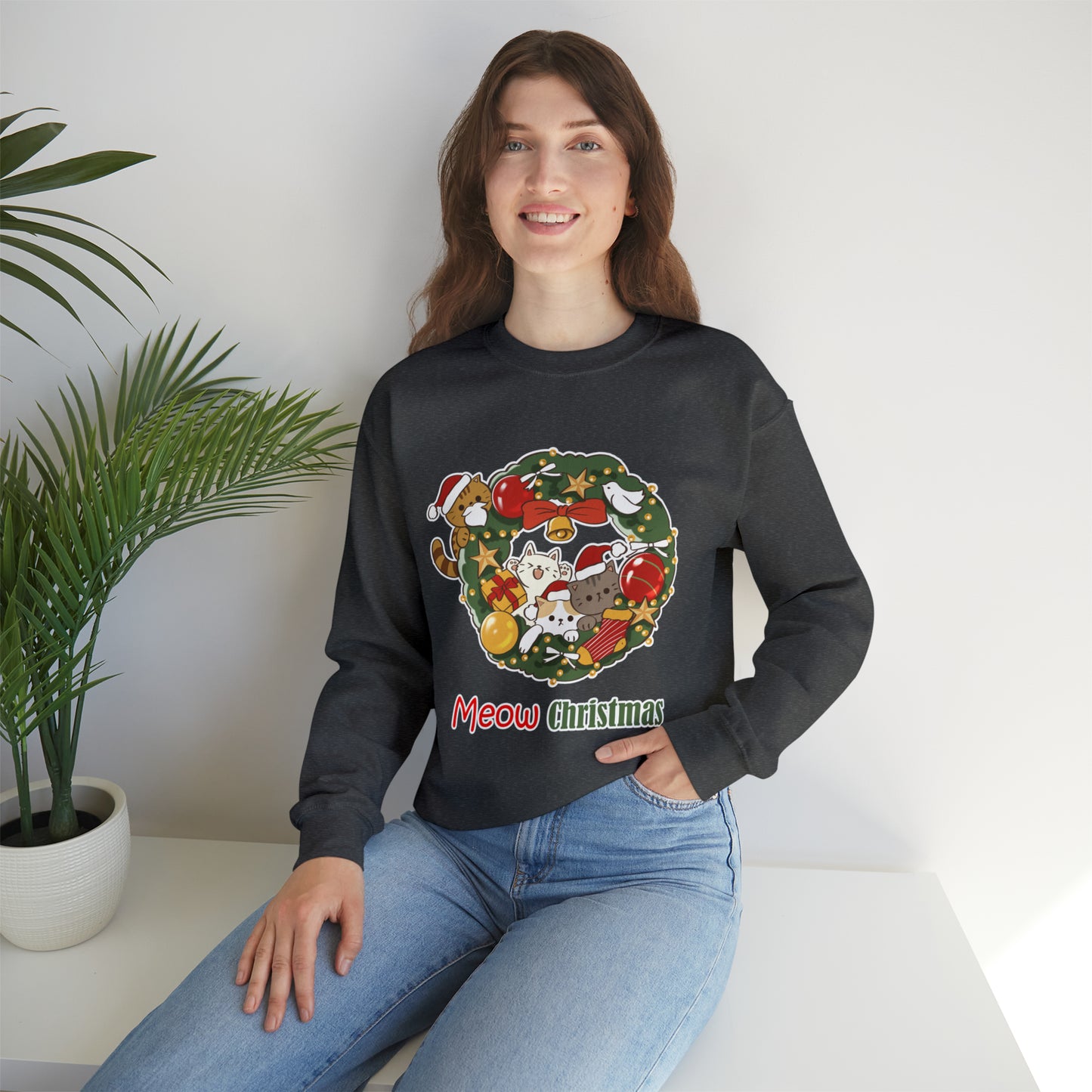 Meow Christmas - Unisex Heavy Blend™ Crewneck Sweatshirt