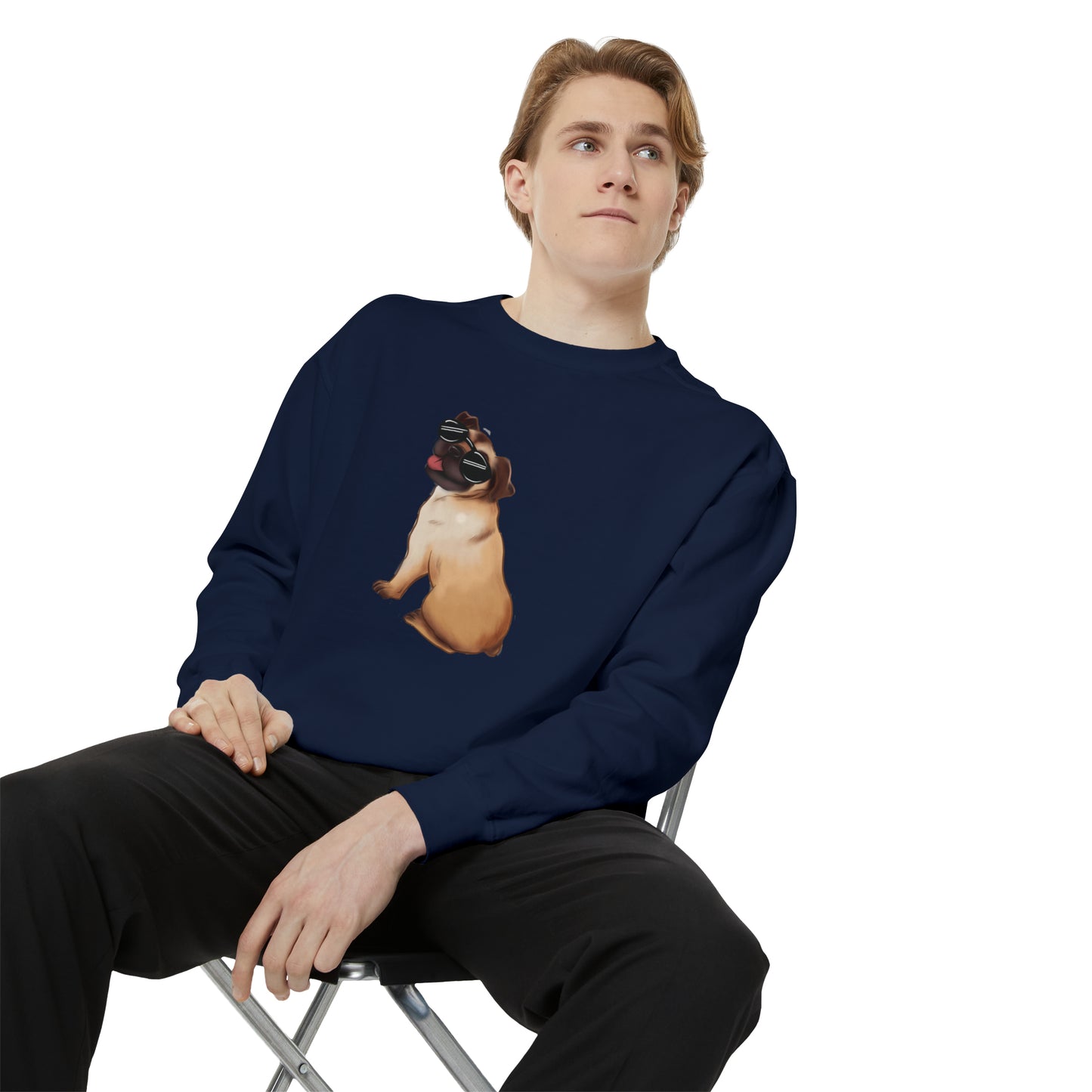 Pug - Unisex Garment-Dyed Sweatshirt