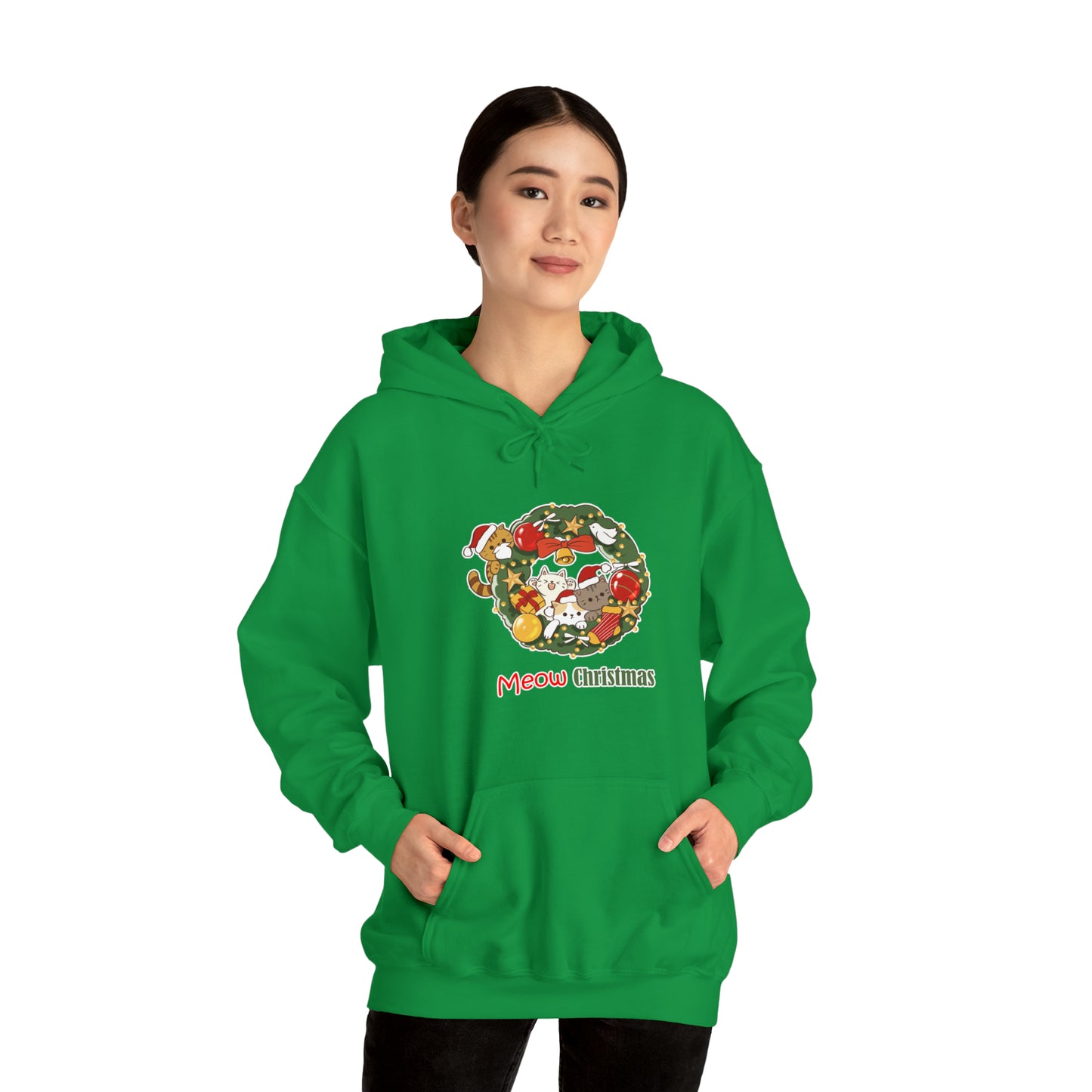 Meow Christmas - Unisex Heavy Blend™ Hooded Sweatshirt