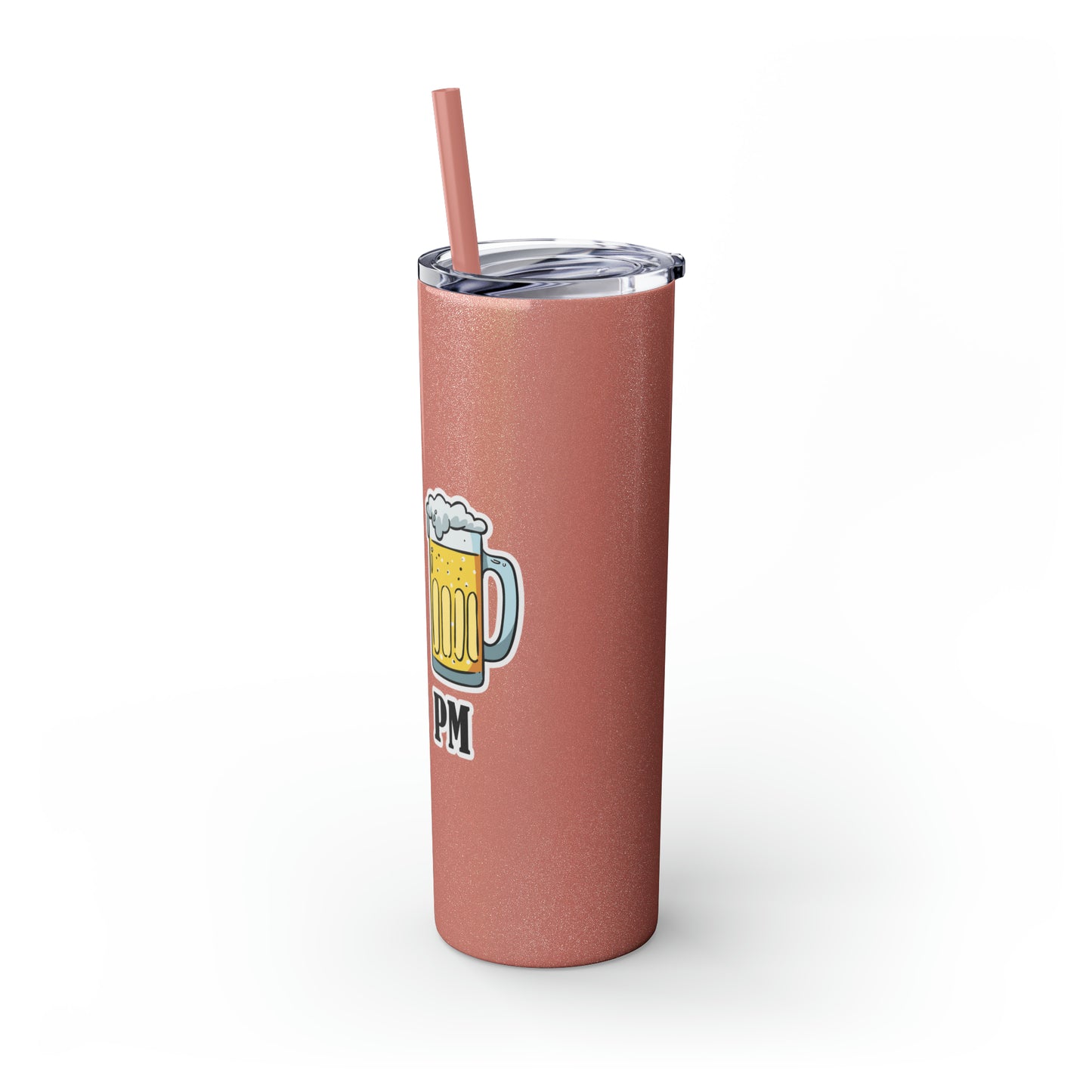 AM/PM - Skinny Tumbler with Straw, 20oz