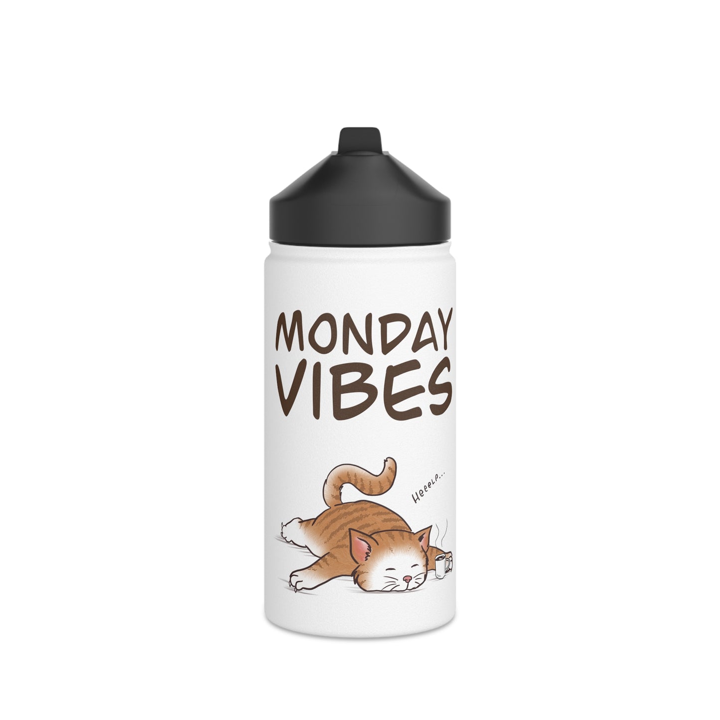 Monday Vibes - Stainless Steel Water Bottle, Standard Lid