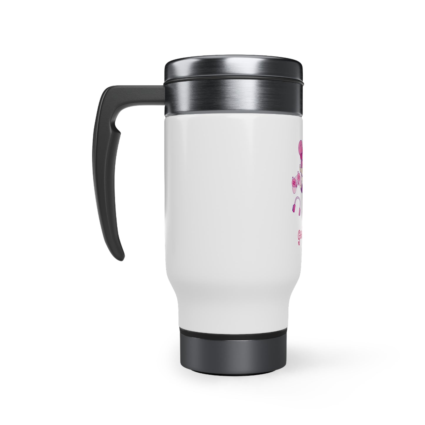 Geek Girl - Stainless Steel Travel Mug with Handle, 14oz