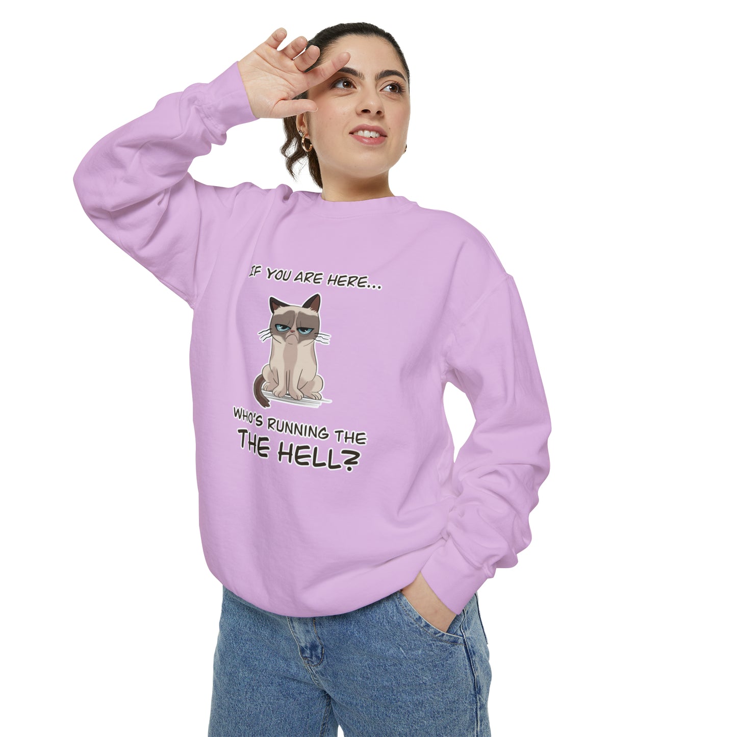 Hell Cat - Unisex Garment-Dyed Sweatshirt