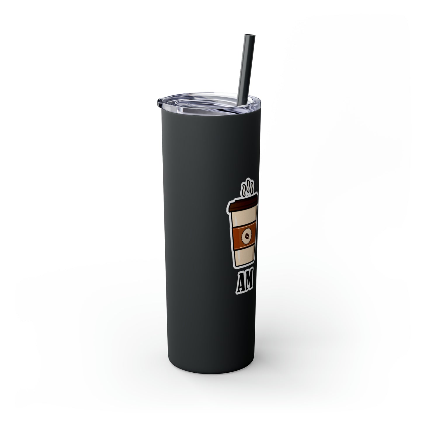 AM/PM - Skinny Tumbler with Straw, 20oz