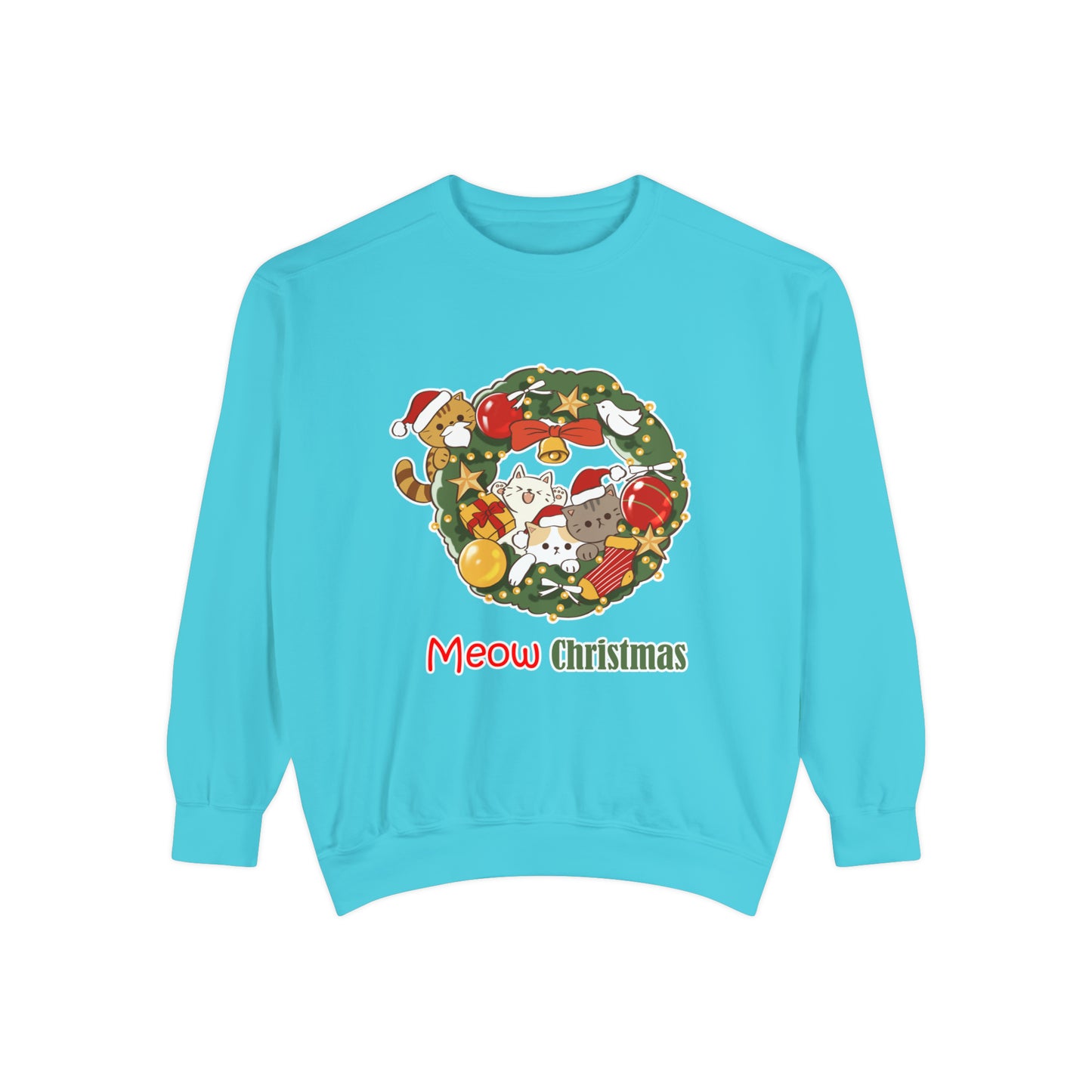 Meow Christmas - Unisex Garment-Dyed Sweatshirt