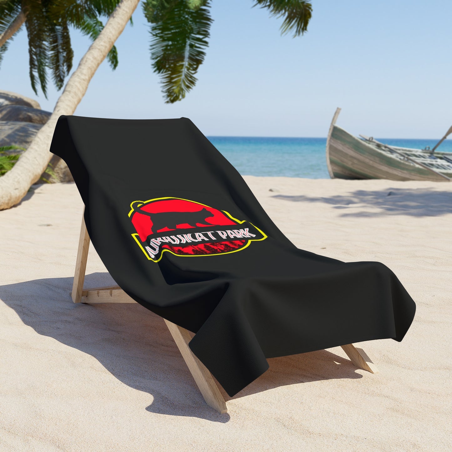 Jurassicat Park - Beach Towel