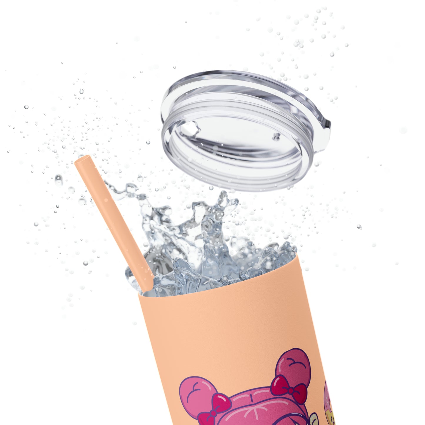 Geek Girl - Skinny Tumbler with Straw, 20oz