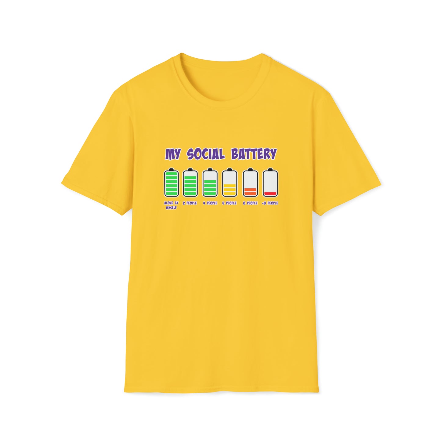 Social Battery - Unisex Softstyle T-Shirt