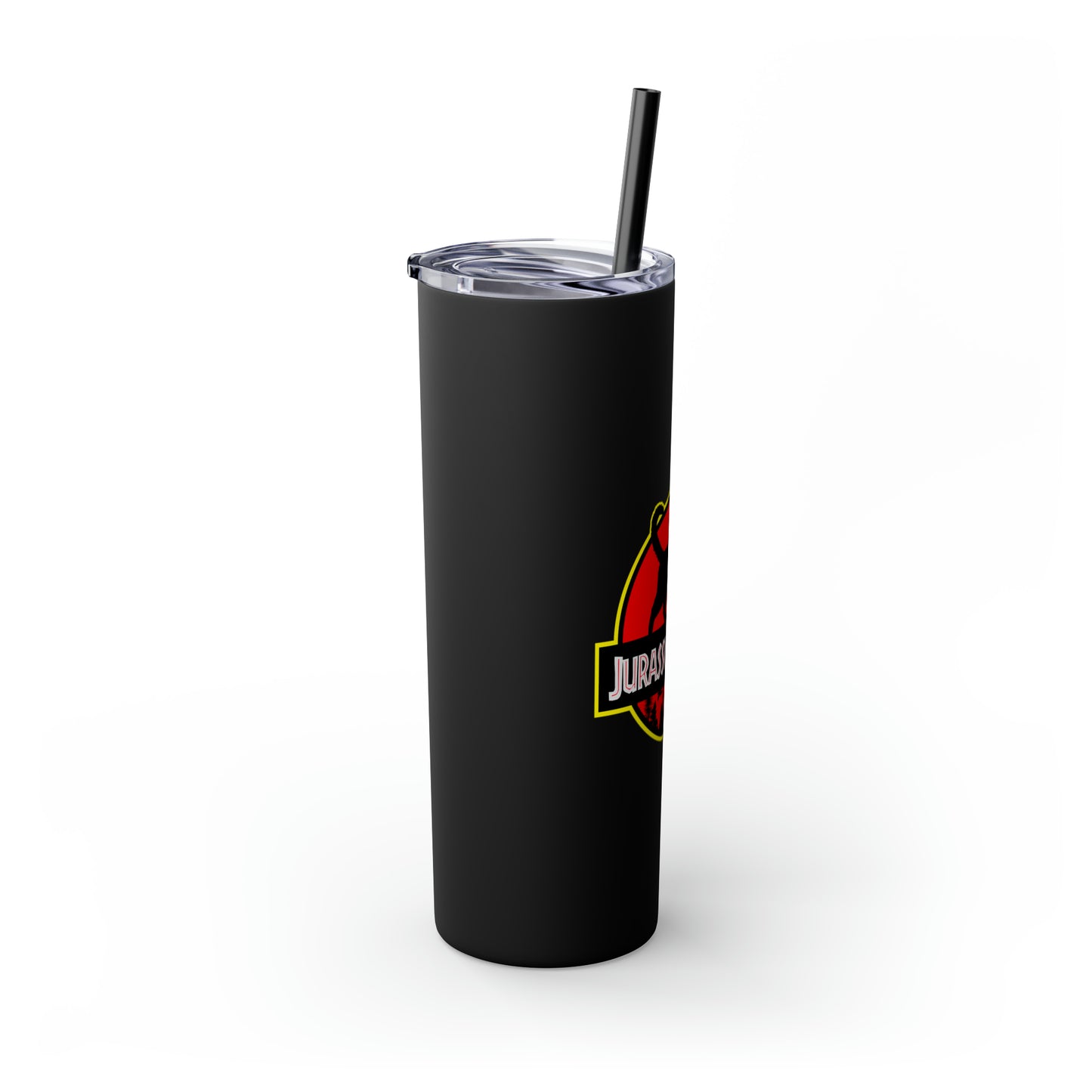 Jurassicat Park - Skinny Tumbler with Straw, 20oz