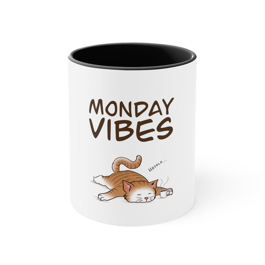 Monday Vibes - Accent Coffee Mug, 11oz