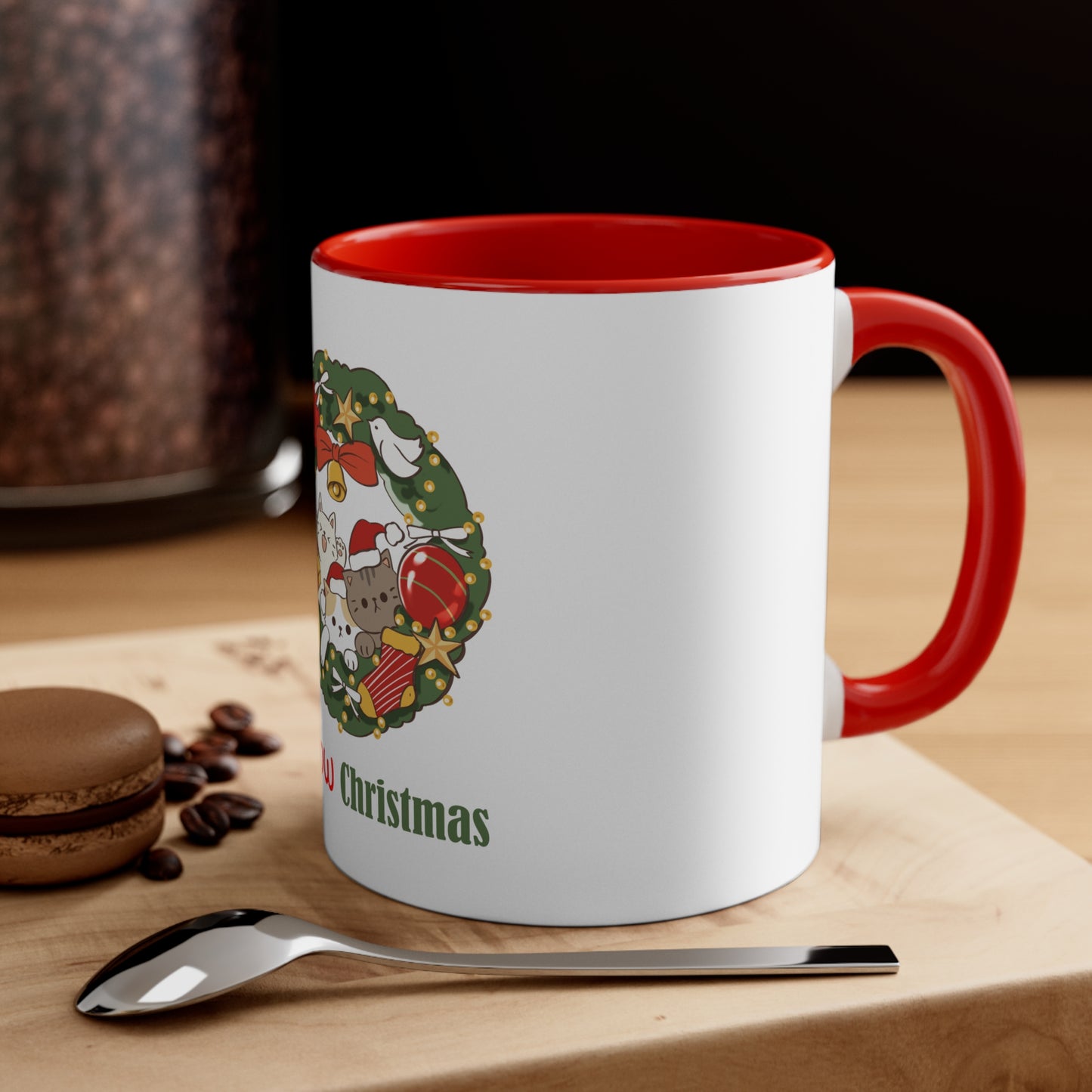 Meow Christmas - Accent Coffee Mug, 11oz