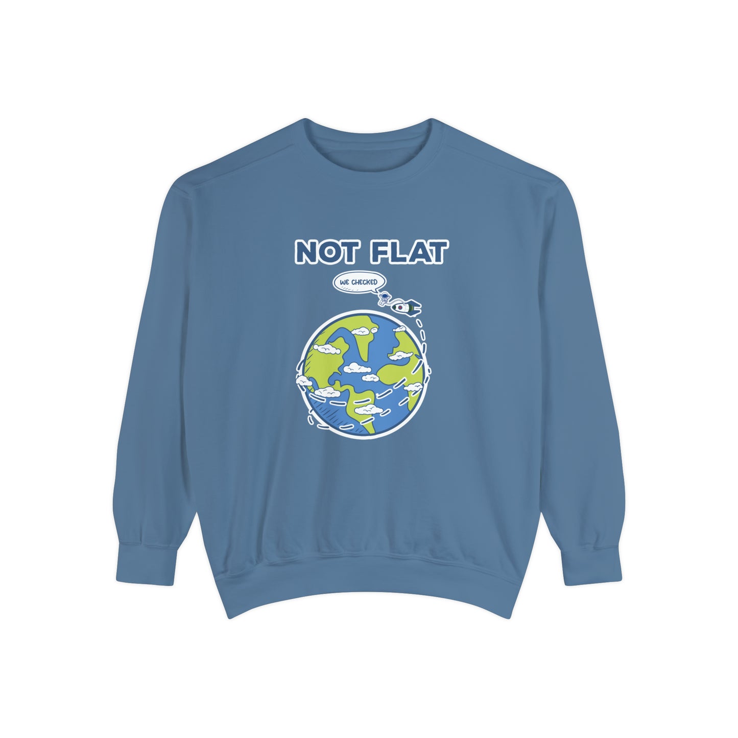 Flat Earth - Unisex Garment-Dyed Sweatshirt