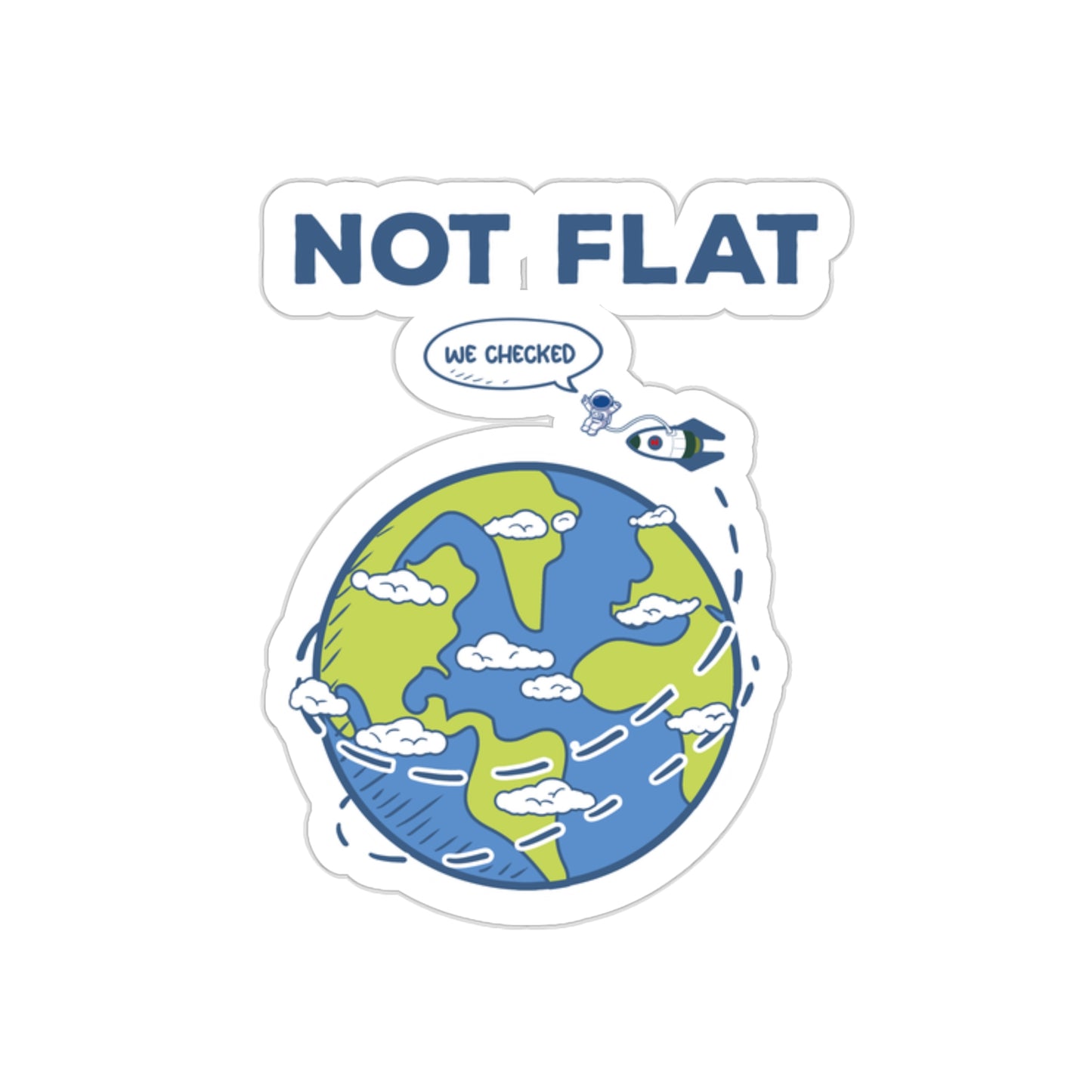 Flat Earth - Kiss-Cut Stickers