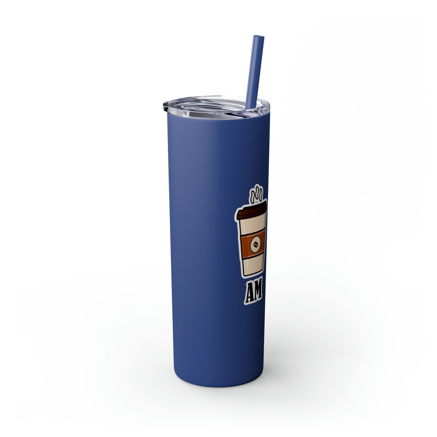 AM/PM - Skinny Tumbler with Straw, 20oz