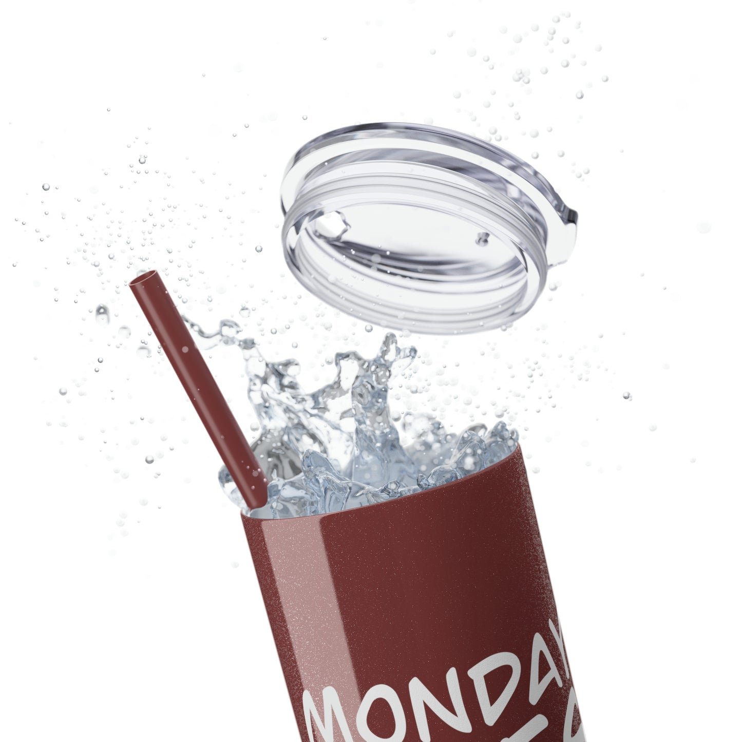 Monday Vibes - Skinny Tumbler with Straw, 20oz