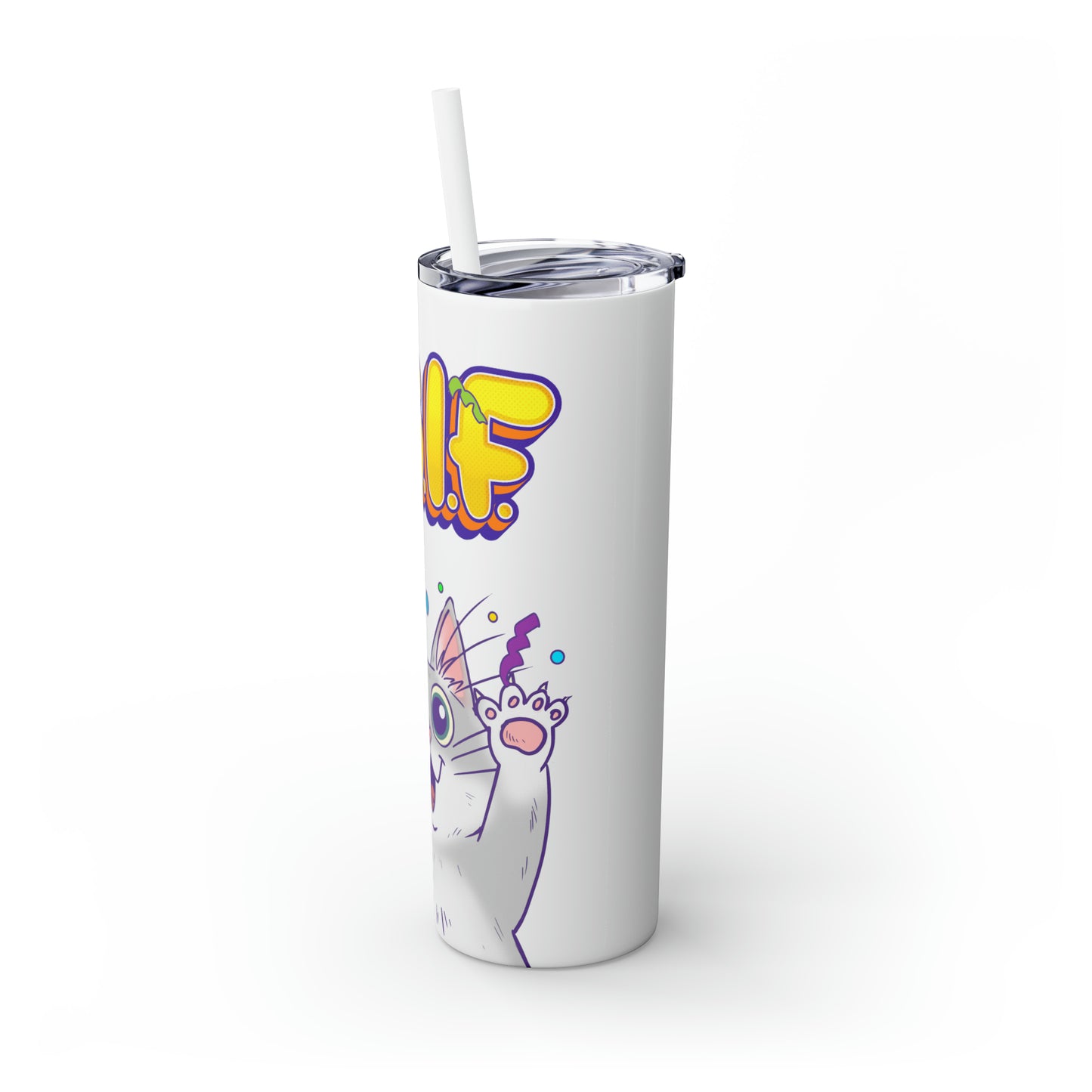 TGIF - Skinny Tumbler with Straw, 20oz