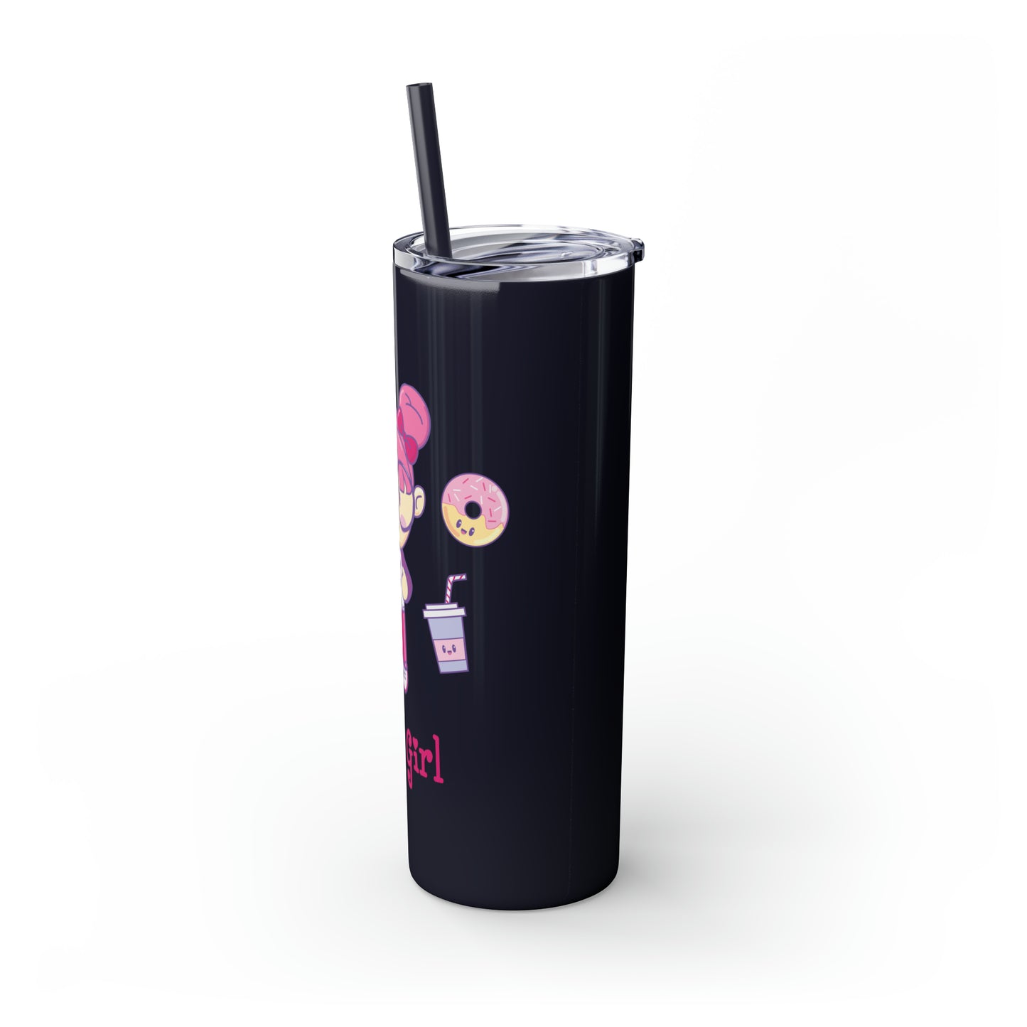 Geek Girl - Skinny Tumbler with Straw, 20oz