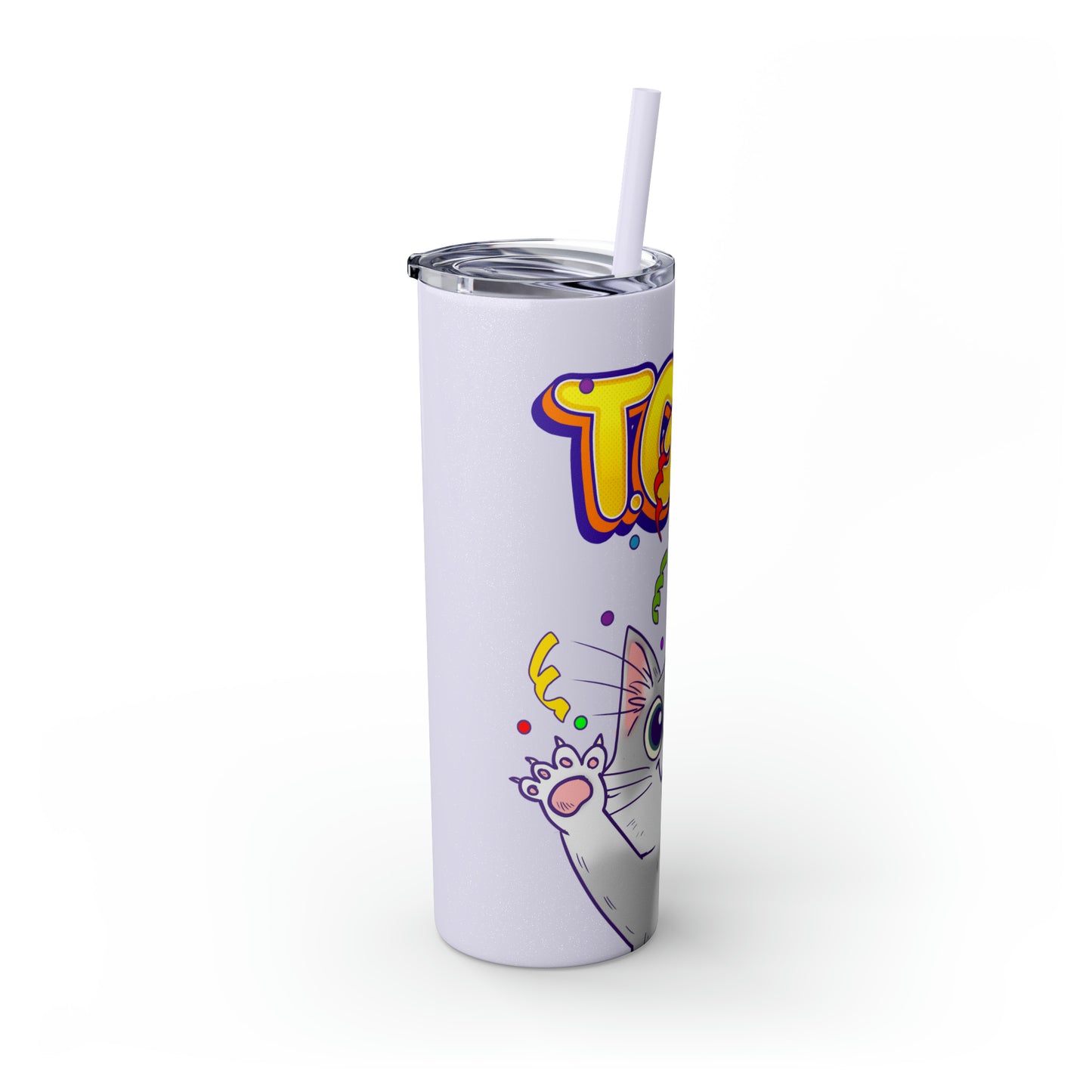 TGIF - Skinny Tumbler with Straw, 20oz