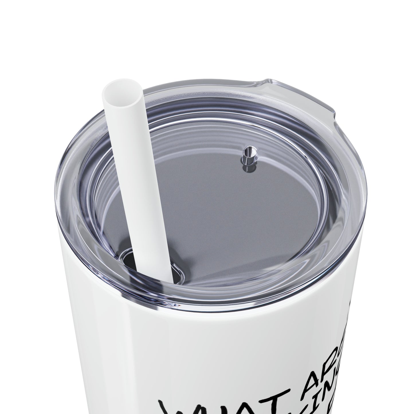 Madafaka - Skinny Tumbler with Straw, 20oz