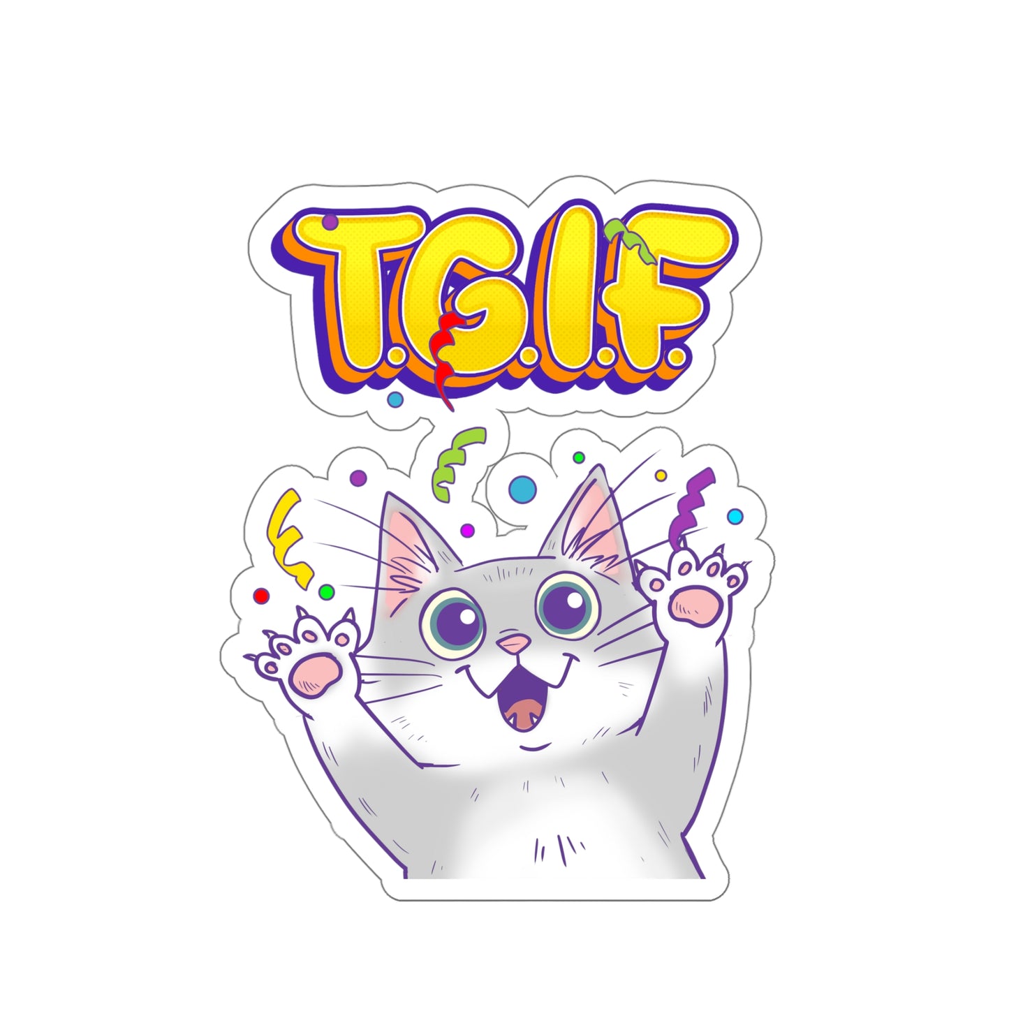 Thank God Is Friday - Kiss-Cut Stickers