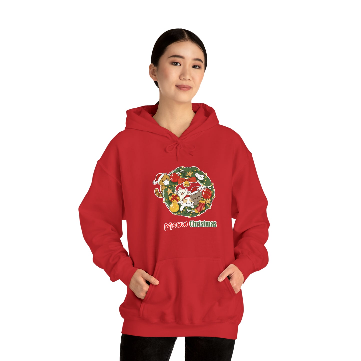 Meow Christmas - Unisex Heavy Blend™ Hooded Sweatshirt