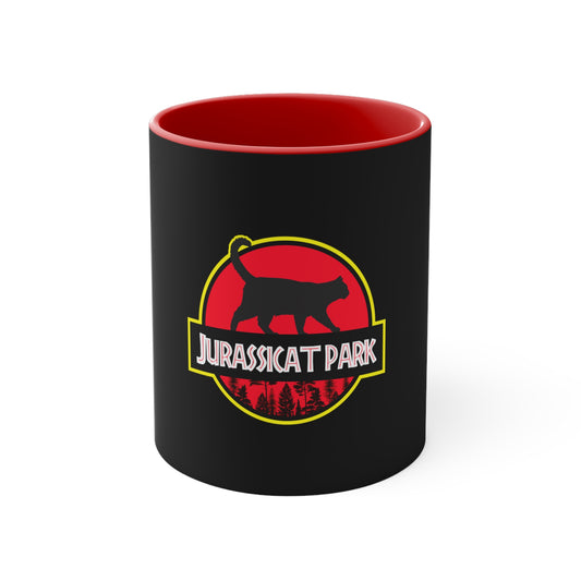 Jurassicat Park - Accent Coffee Mug, 11oz