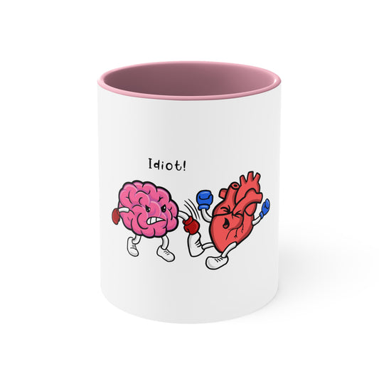 Brain x Heart - Accent Coffee Mug, 11oz