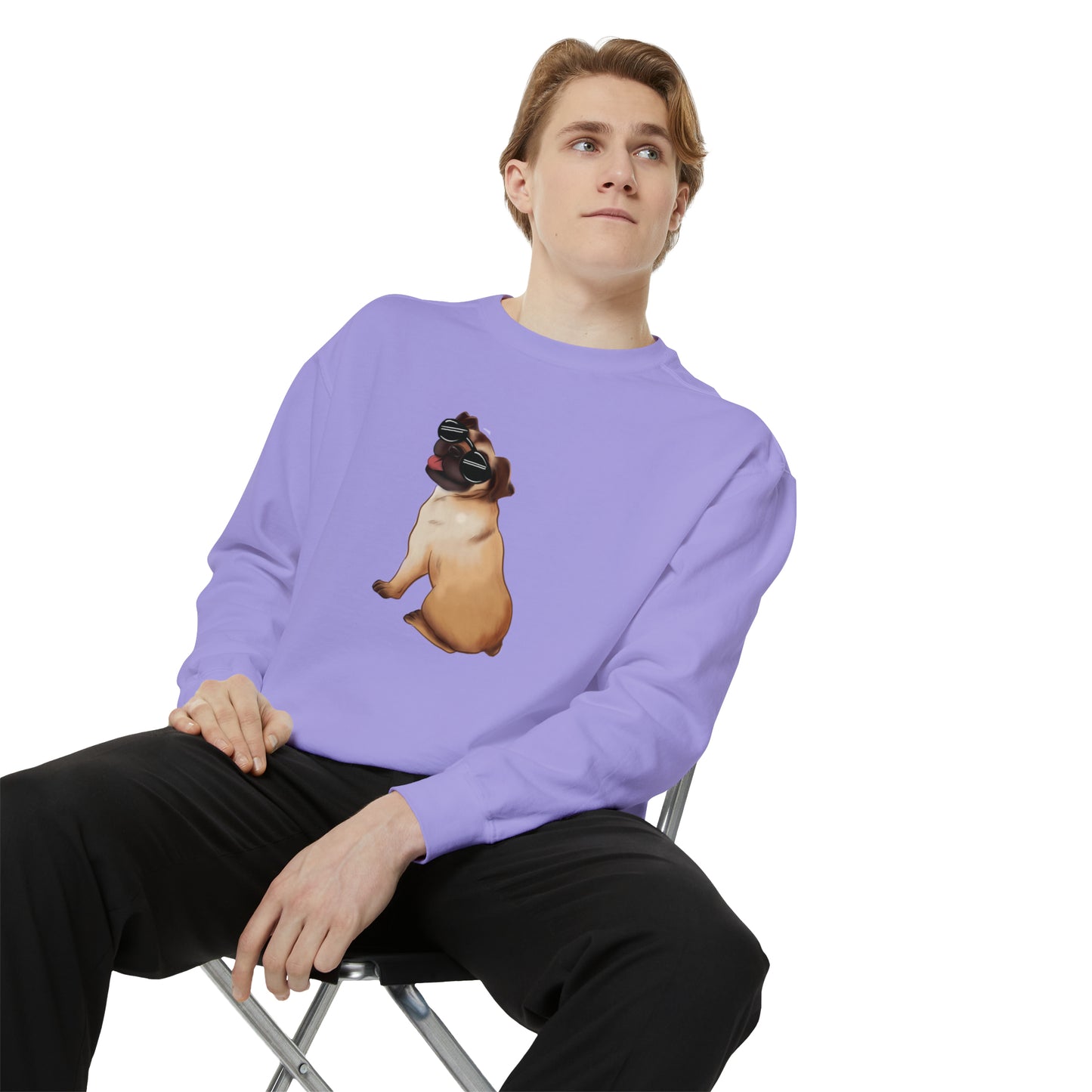 Pug - Unisex Garment-Dyed Sweatshirt