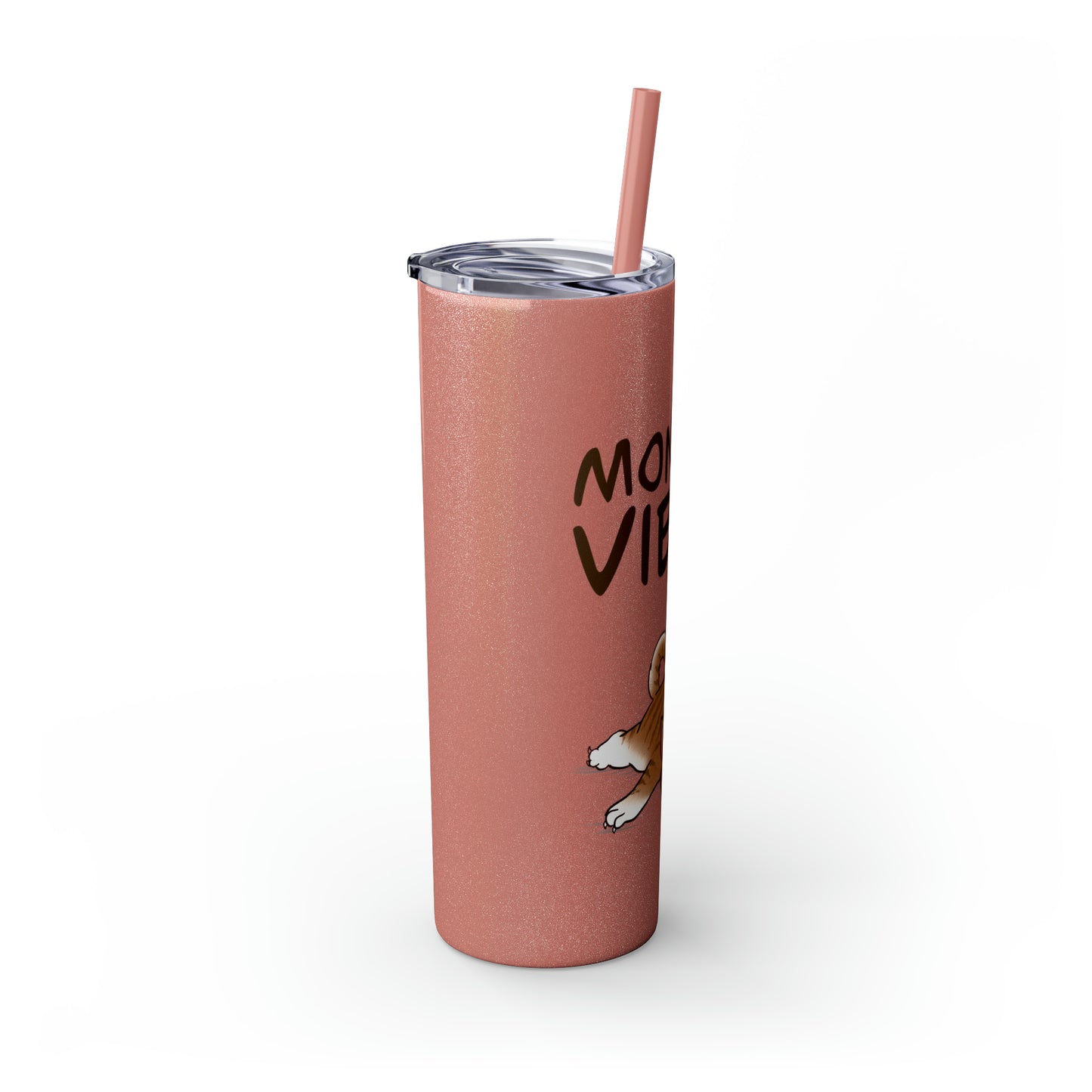 Monday Vibes - Skinny Tumbler with Straw, 20oz