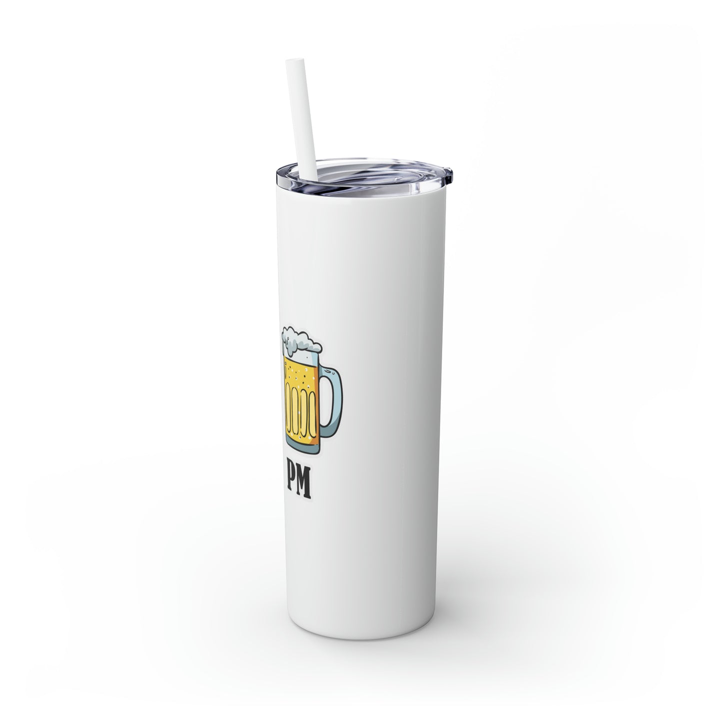 AM/PM - Skinny Tumbler with Straw, 20oz