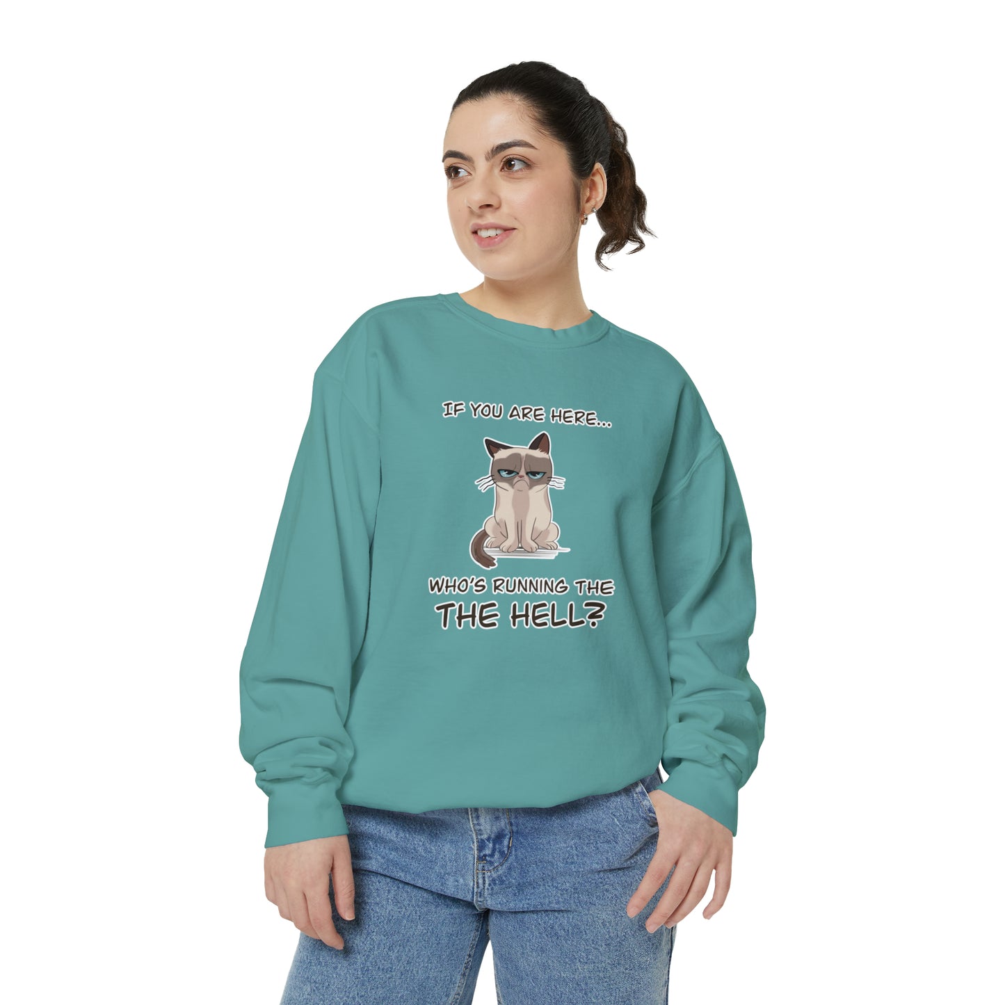 Hell Cat - Unisex Garment-Dyed Sweatshirt