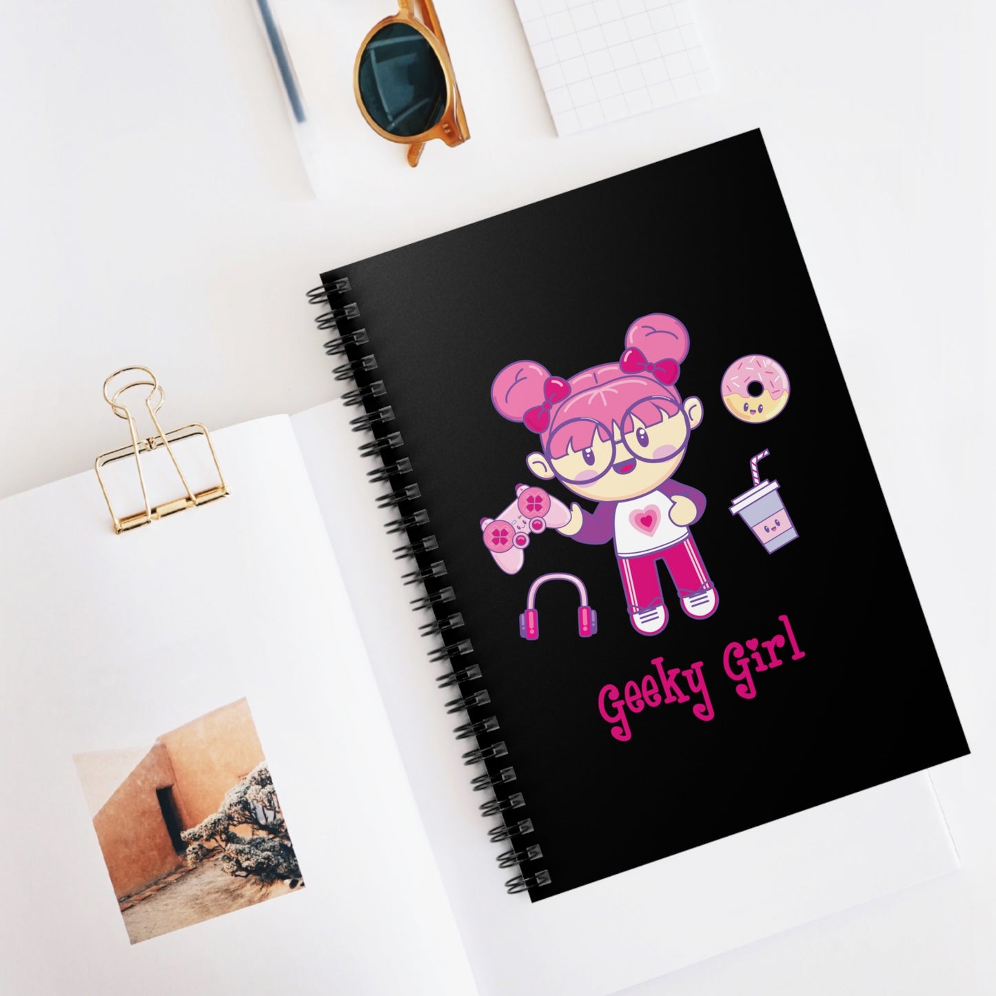 Geek Girl - Spiral Notebook - Ruled Line