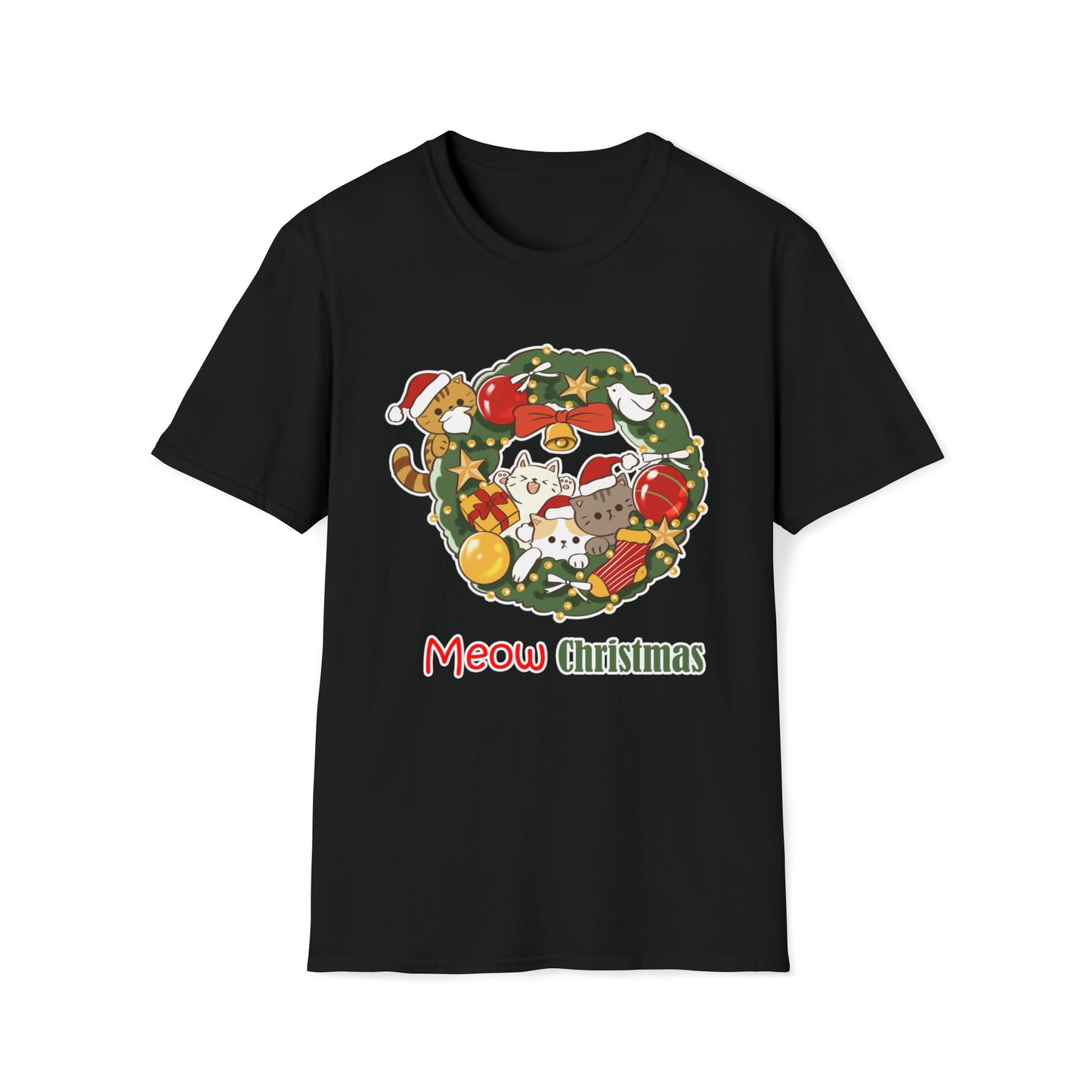 Meow Christmas - Unisex Softstyle T-Shirt