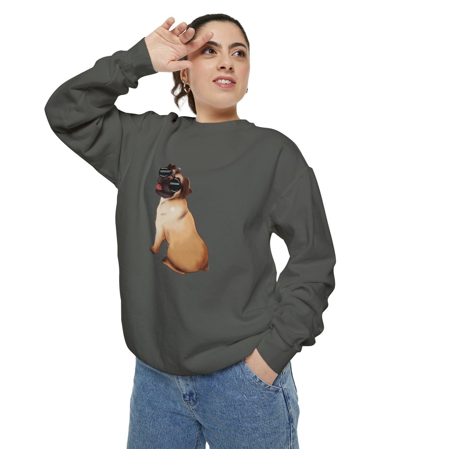 Pug - Unisex Garment-Dyed Sweatshirt