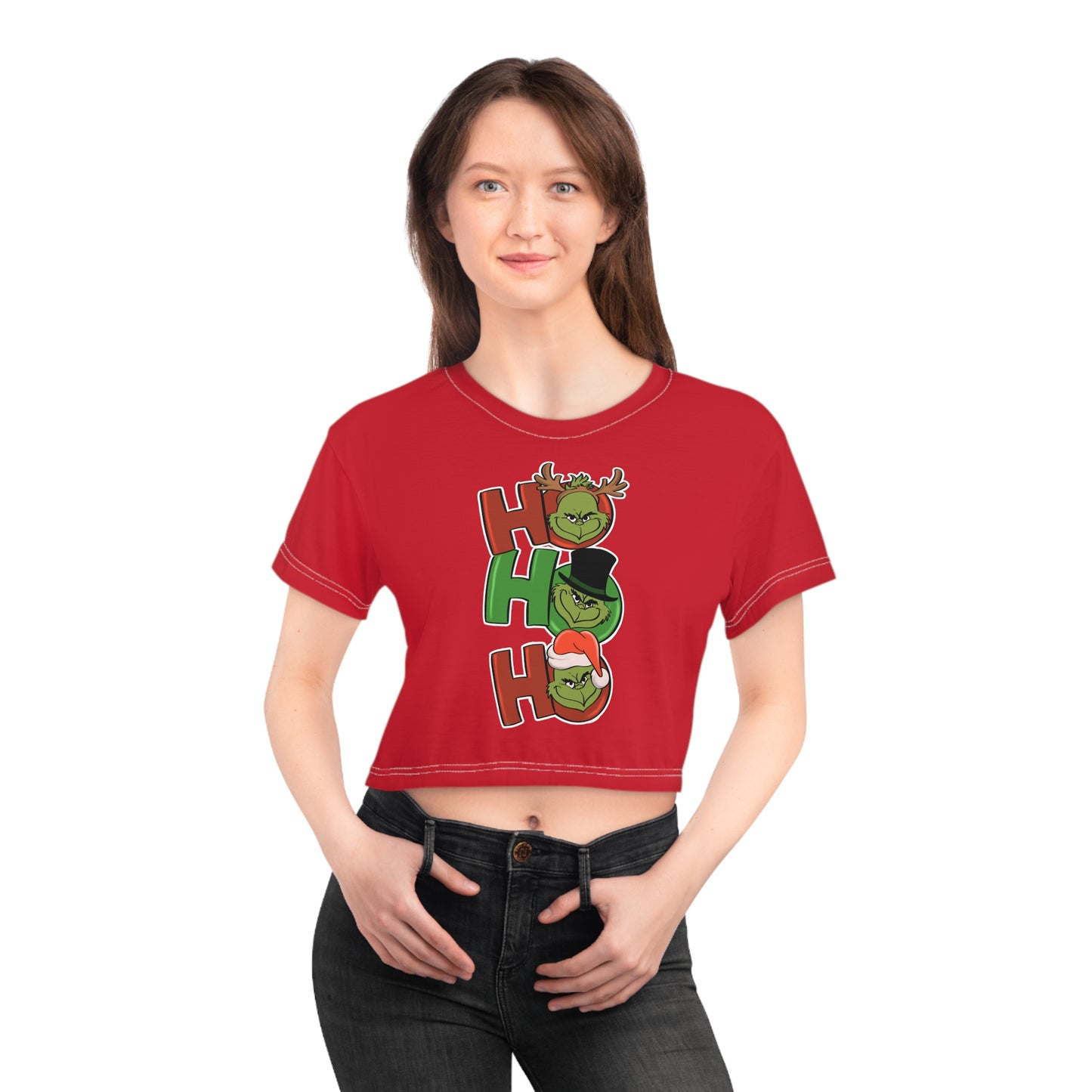 Grinch - Crop Tee (AOP)