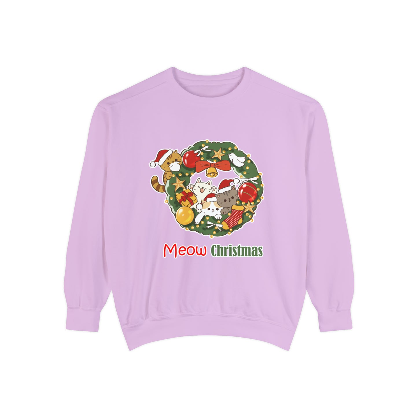 Meow Christmas - Unisex Garment-Dyed Sweatshirt