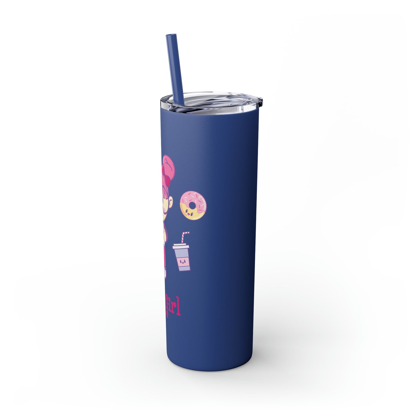 Geek Girl - Skinny Tumbler with Straw, 20oz