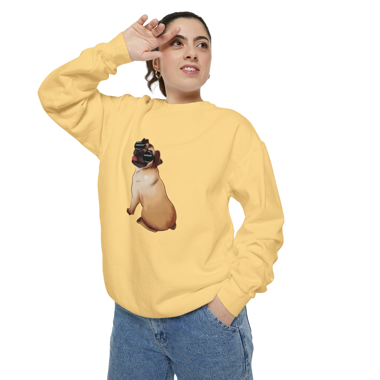 Pug - Unisex Garment-Dyed Sweatshirt