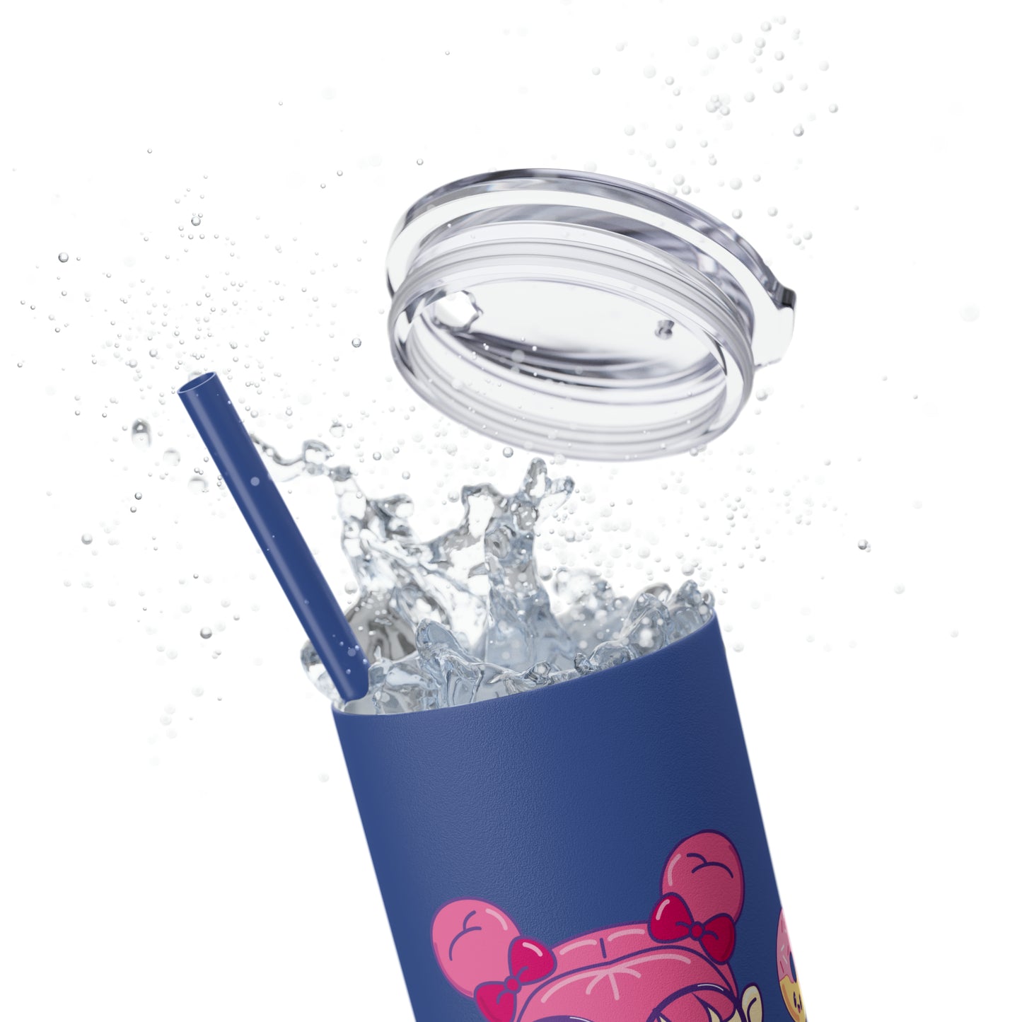 Geek Girl - Skinny Tumbler with Straw, 20oz