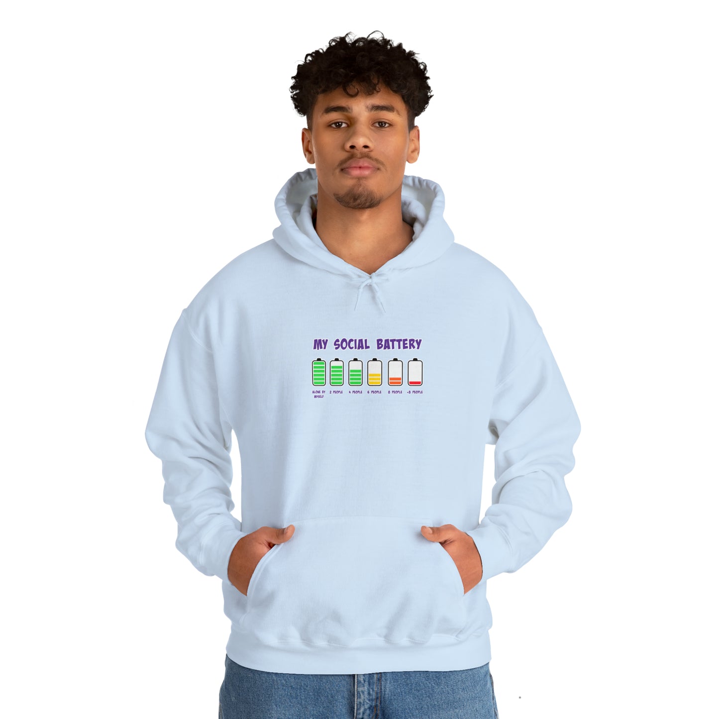 Social Battery - Unisex Heavy Blend™ Hooded Sweatshirt