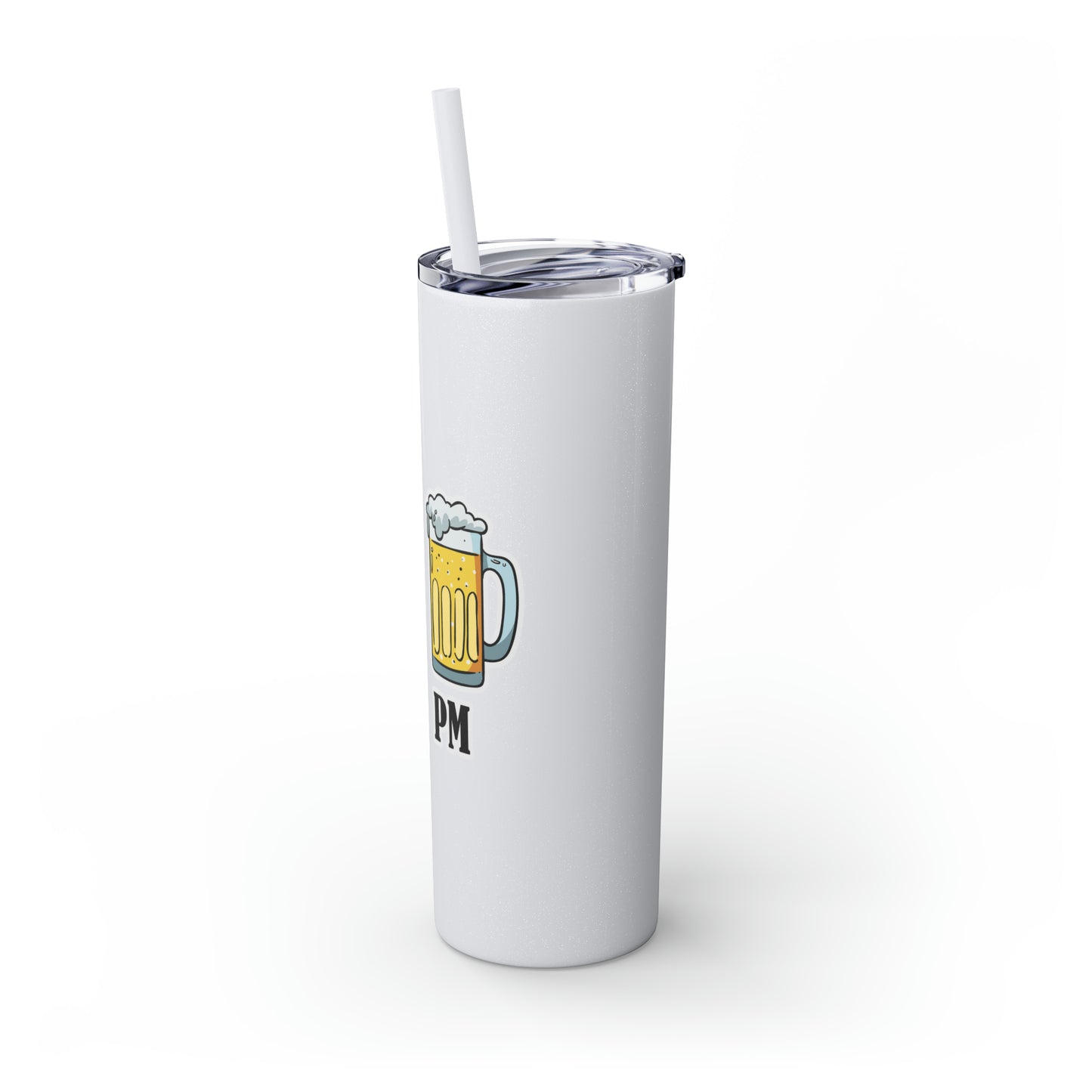 AM/PM - Skinny Tumbler with Straw, 20oz