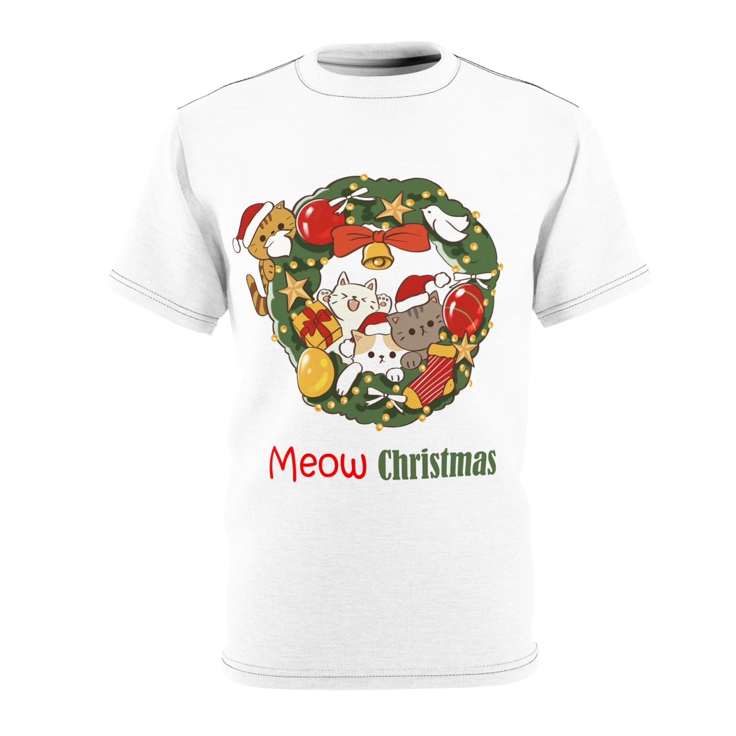 Meow Christmas - Unisex Cut & Sew Tee (AOP)