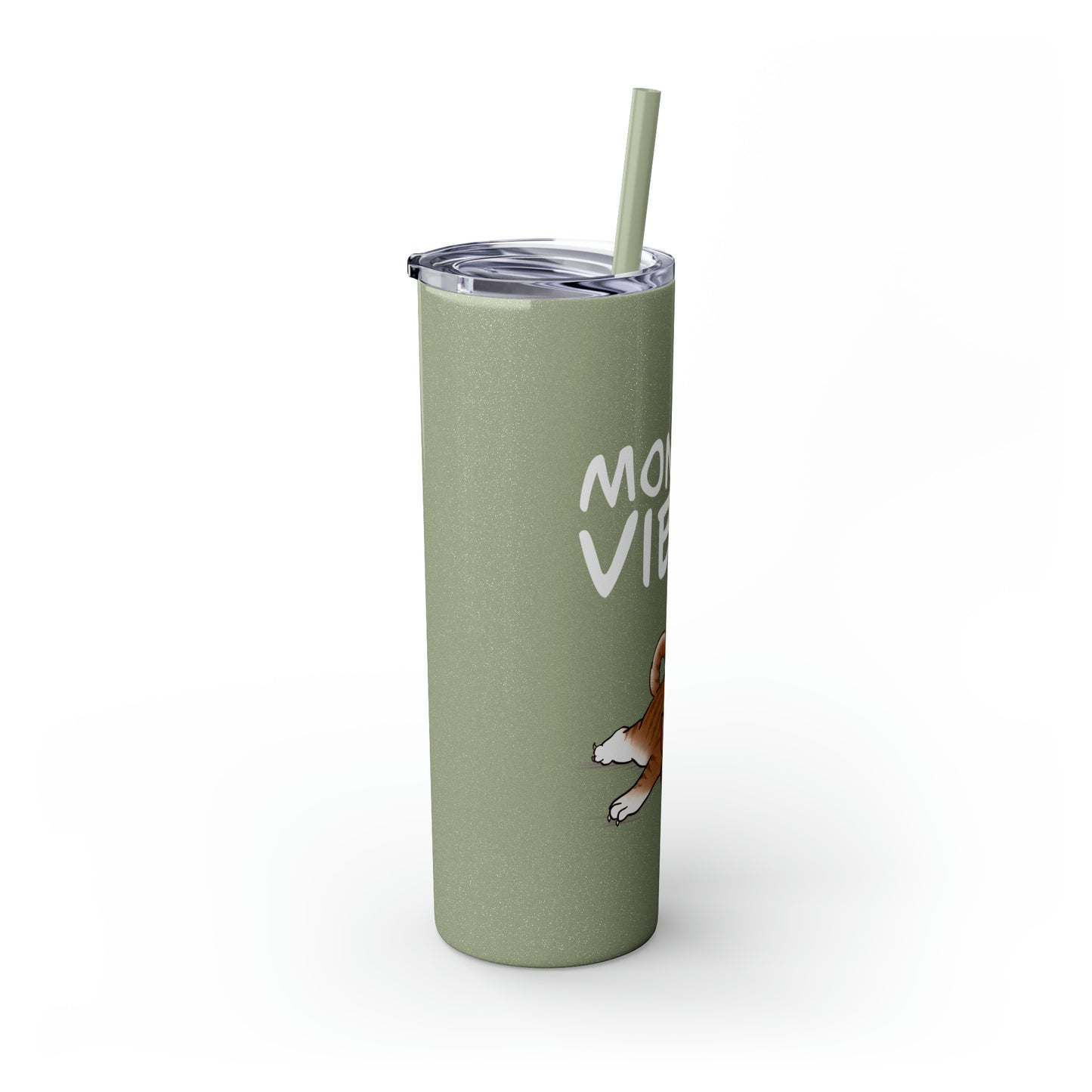 Monday Vibes - Skinny Tumbler with Straw, 20oz