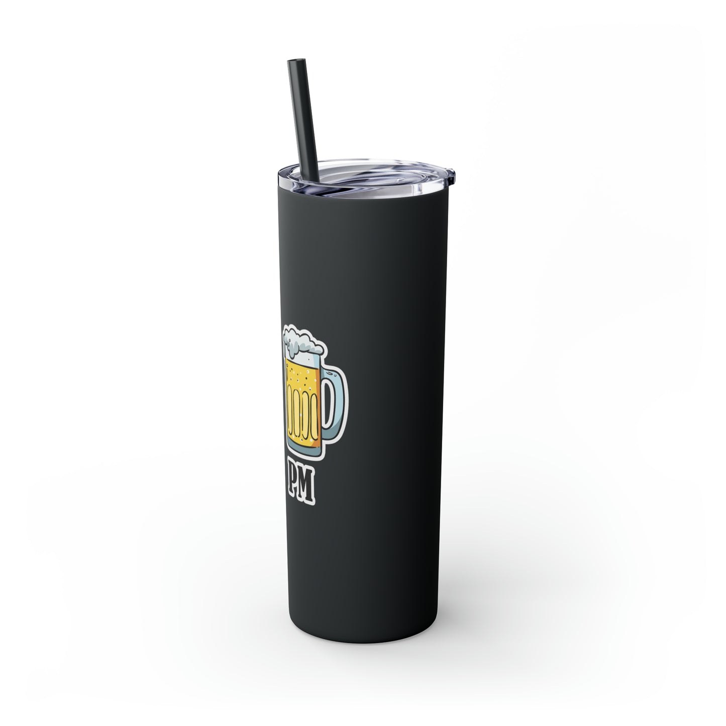 AM/PM - Skinny Tumbler with Straw, 20oz