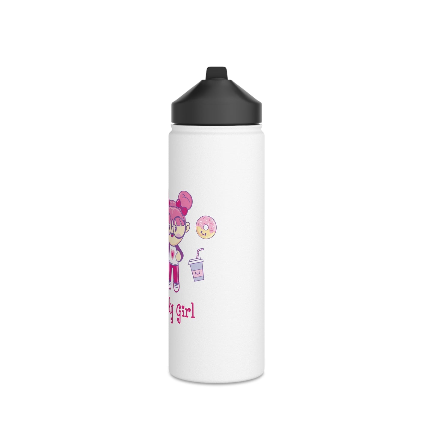 Geek Girl - Stainless Steel Water Bottle, Standard Lid