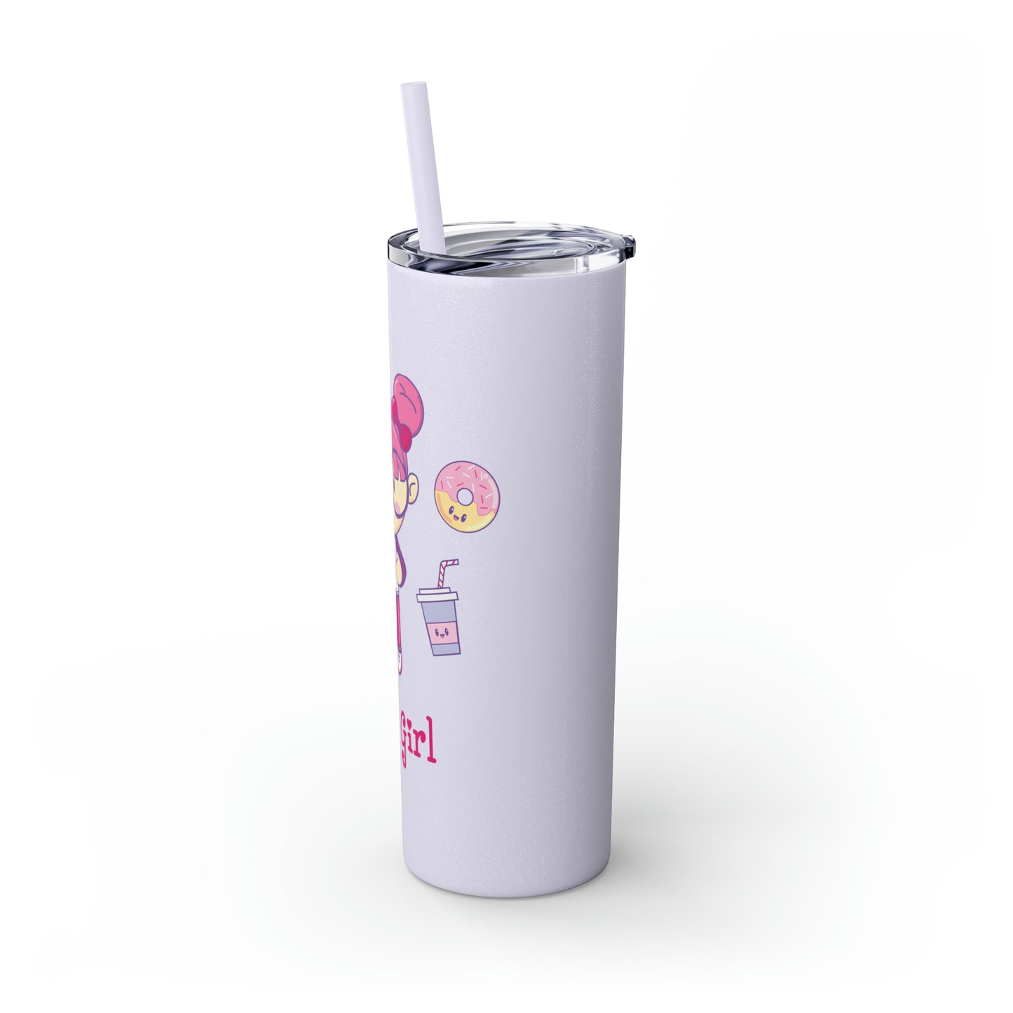 Geek Girl - Skinny Tumbler with Straw, 20oz