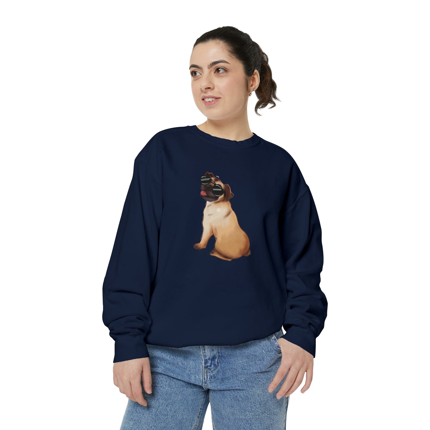 Pug - Unisex Garment-Dyed Sweatshirt