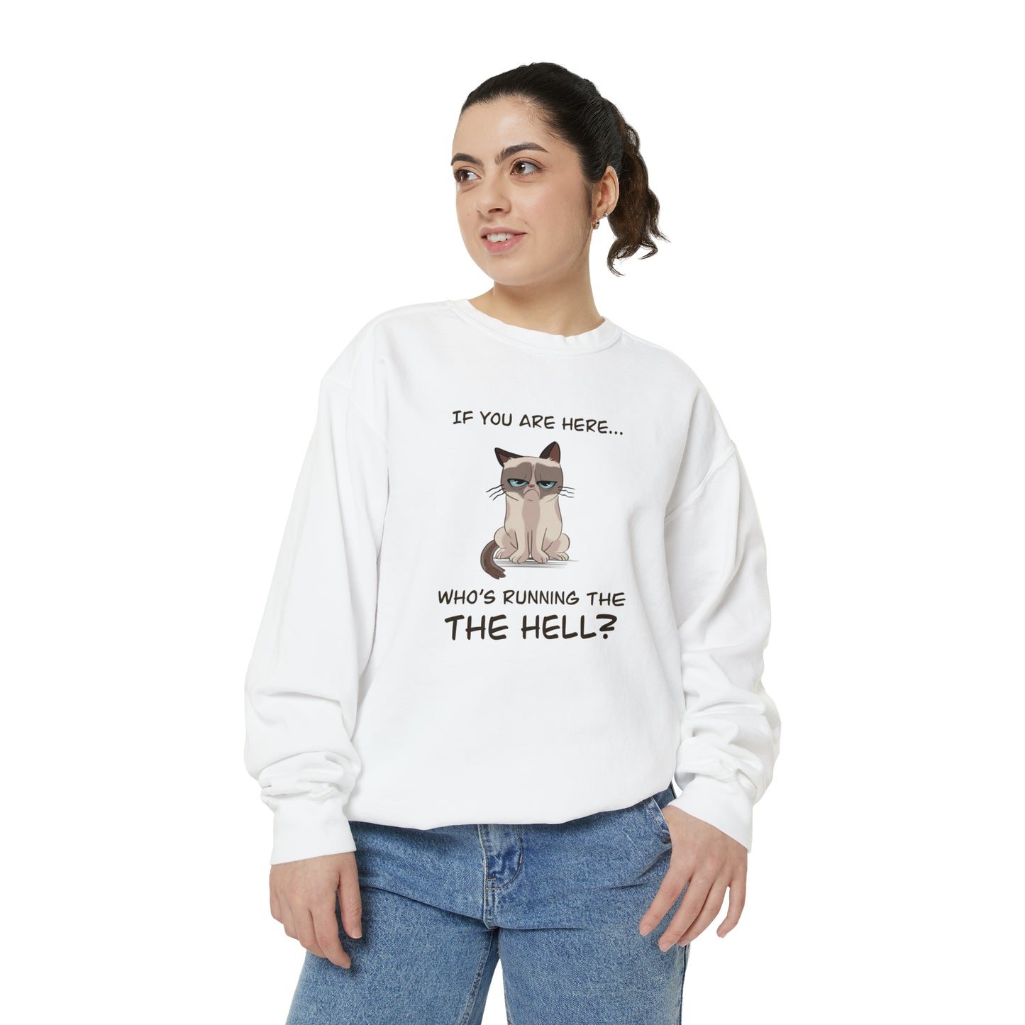 Hell Cat - Unisex Garment-Dyed Sweatshirt