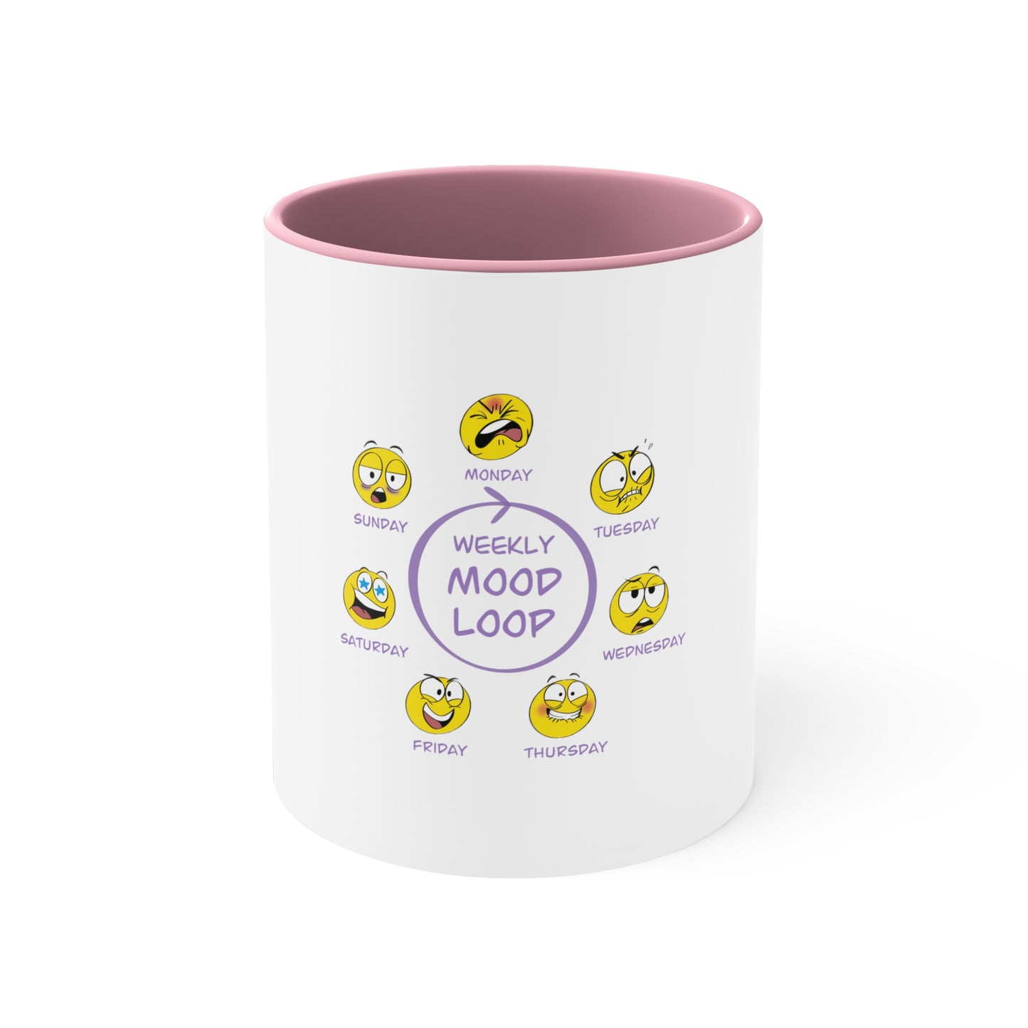 Weekly  Mood Loop - Accent Coffee Mug, 11oz