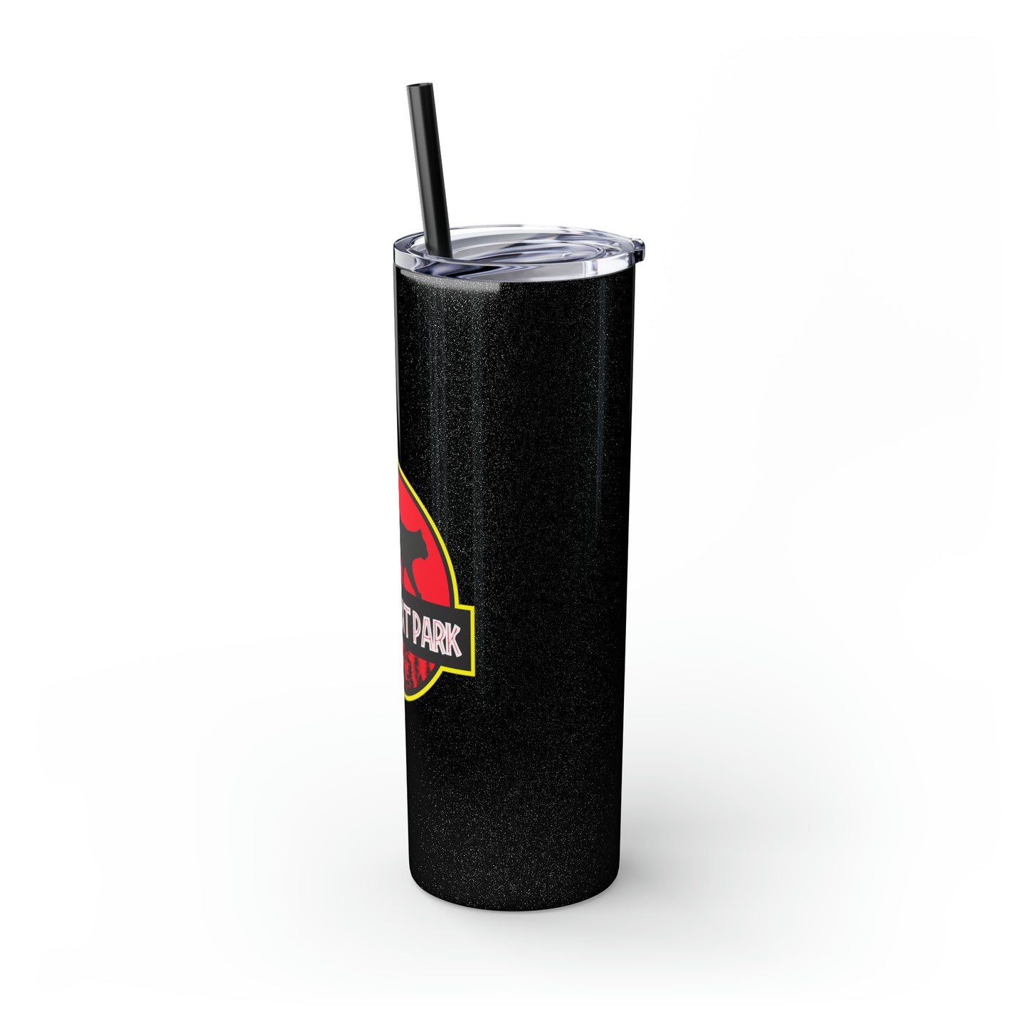 Jurassicat Park - Skinny Tumbler with Straw, 20oz